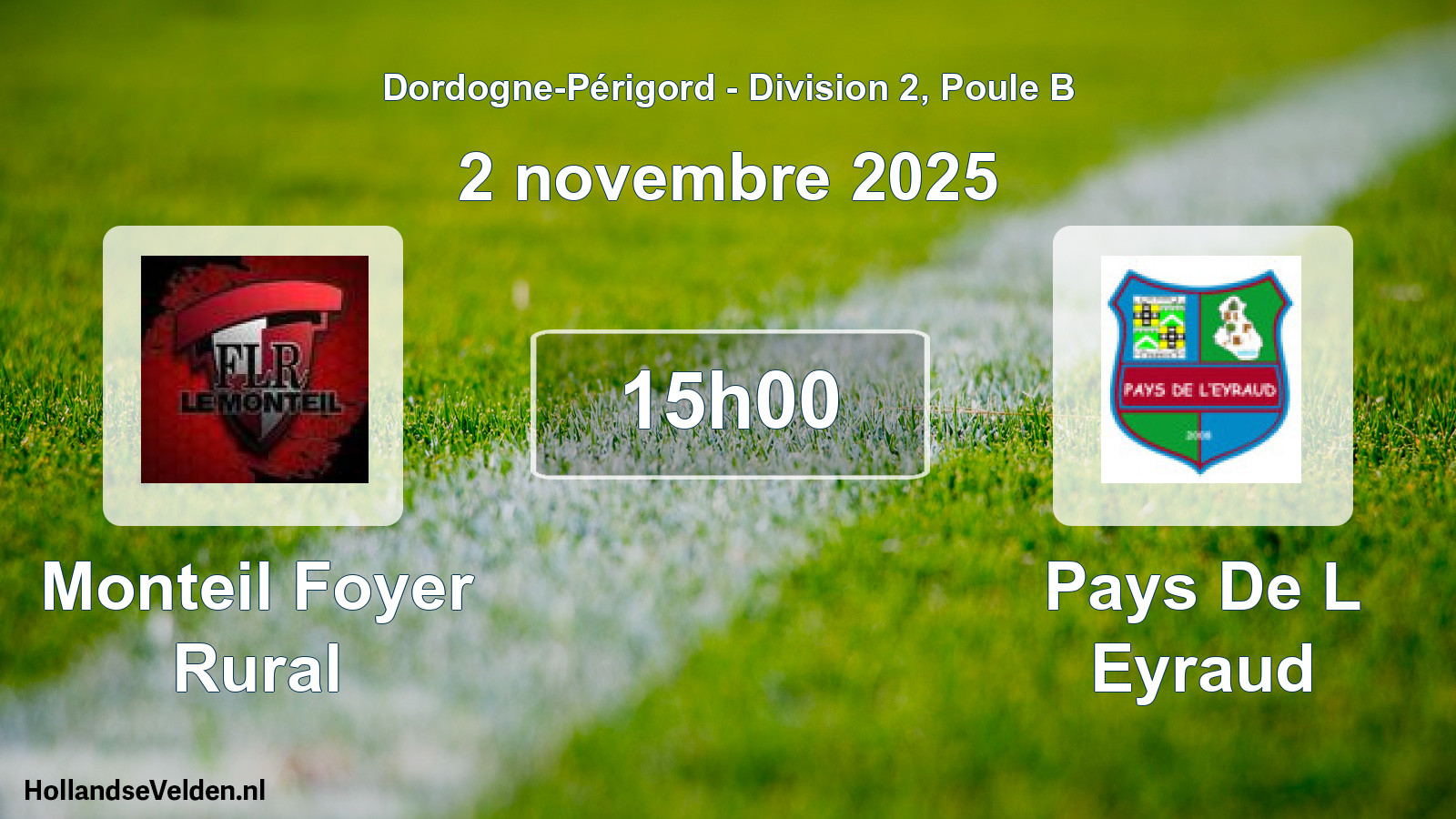 Geplande wedstrijd: Monteil Foyer Rural - Pays De L Eyraud (2 november 2025)