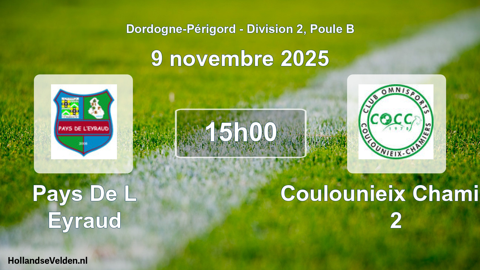 Scheduled Match: Pays De L Eyraud - Coulounieix Chamiers 2 (9 November 2025)
