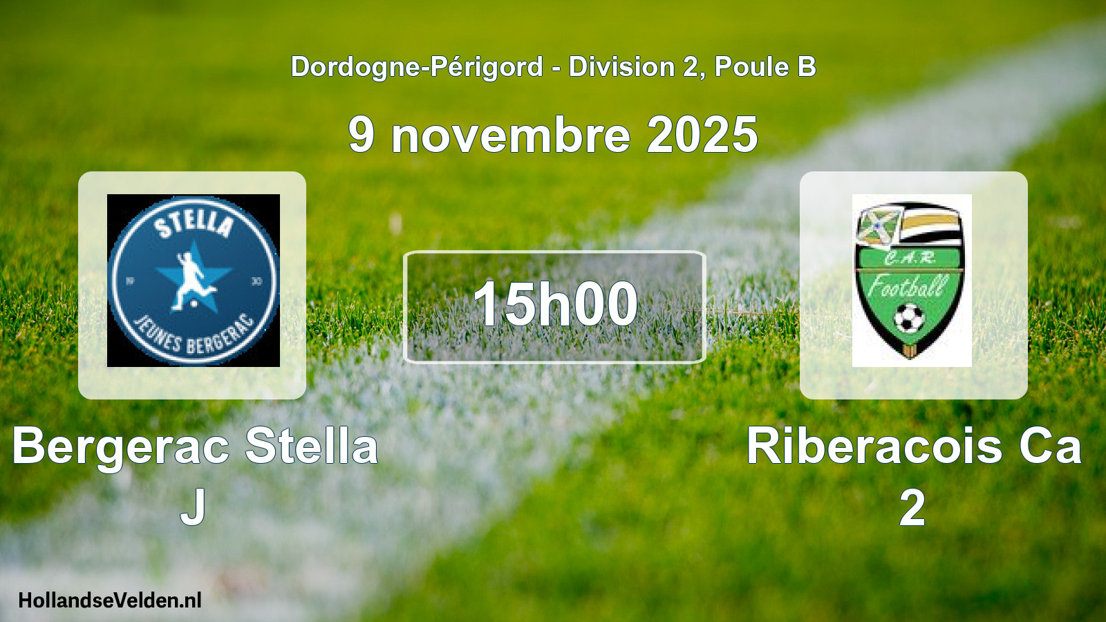 Geplande wedstrijd: Bergerac Stella J - Riberacois Ca 2 (9 november 2025)