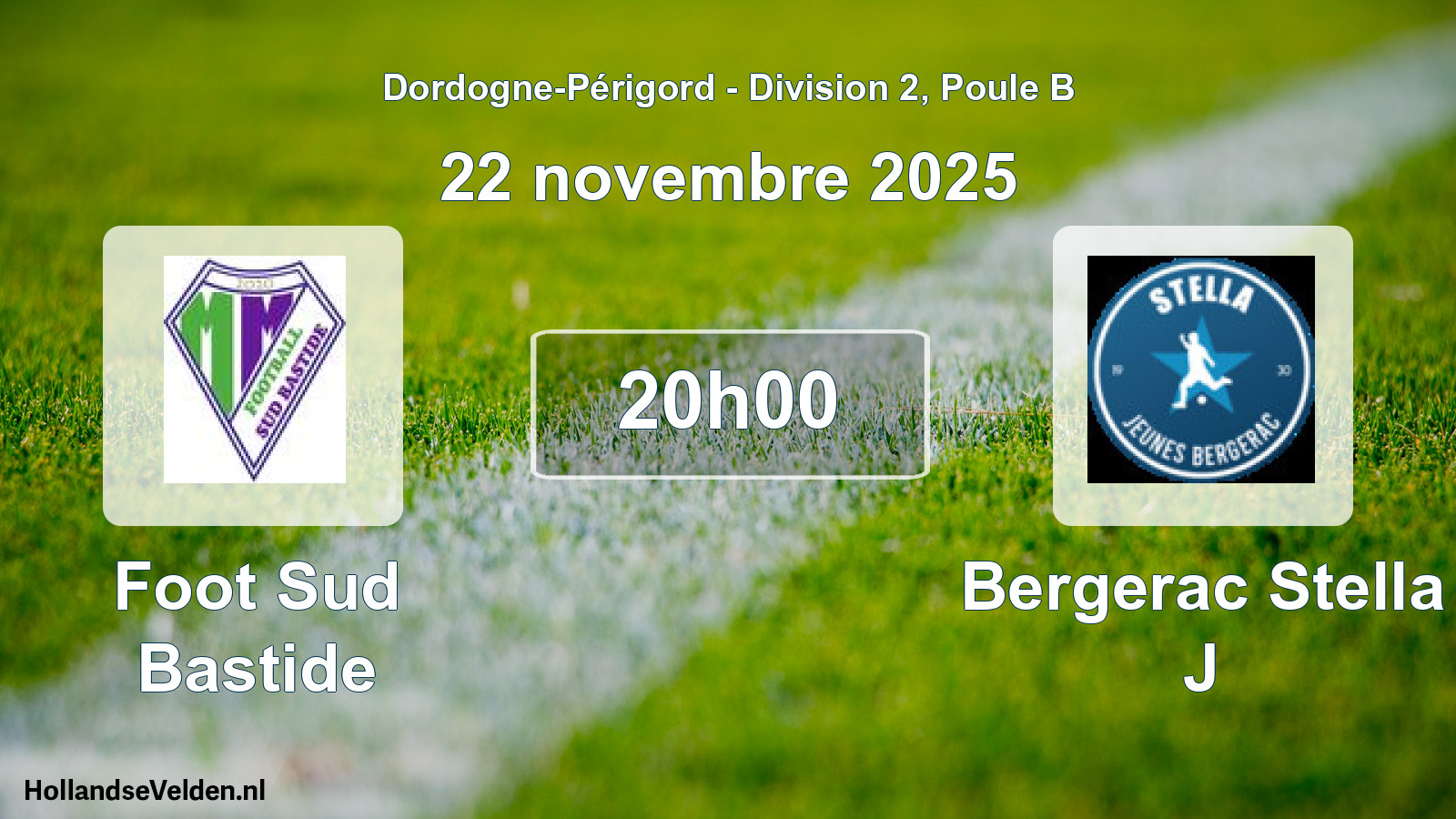 Scheduled Match: Foot Sud Bastide - Bergerac Stella J (22 November 2025)