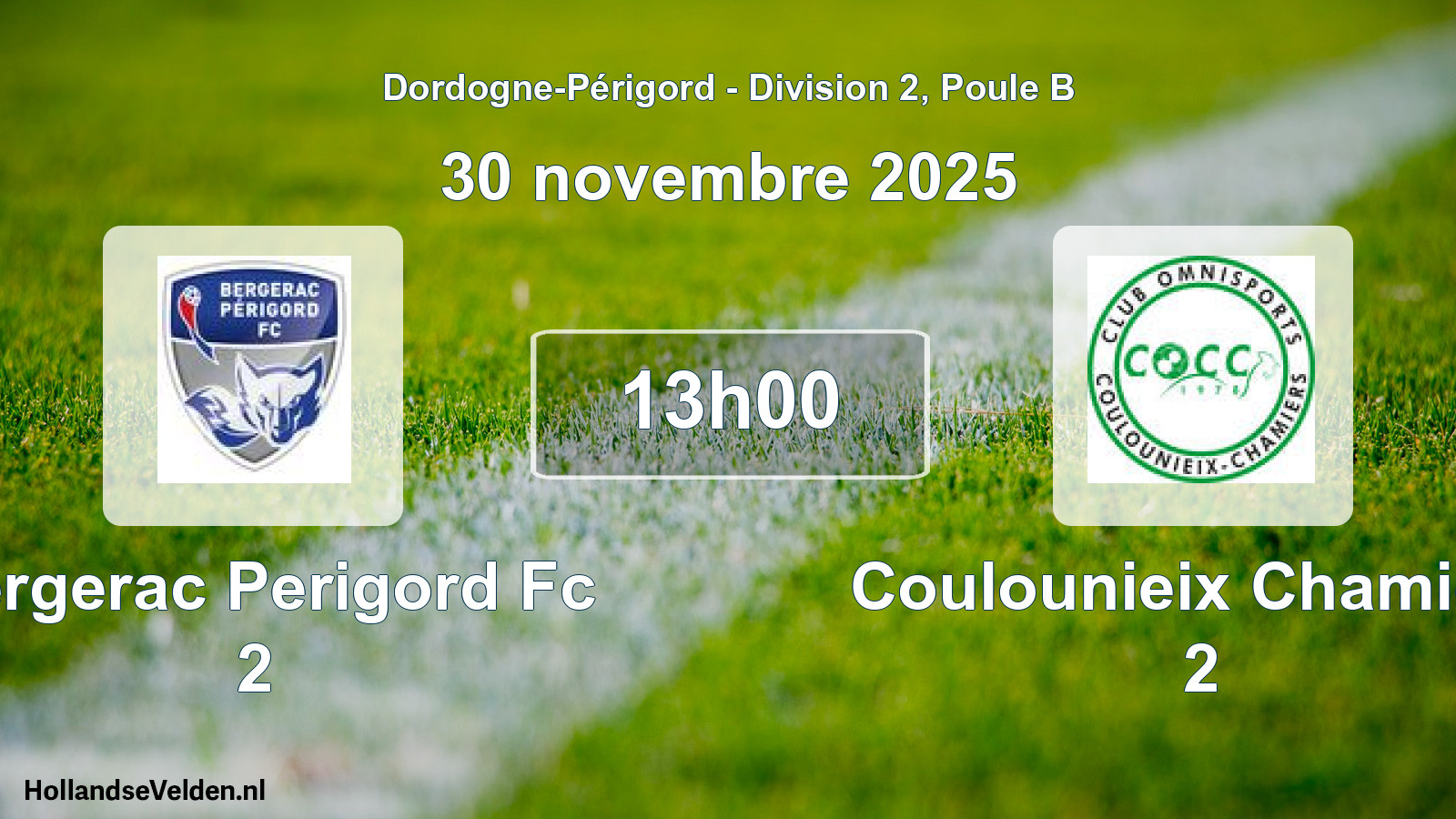 Geplande wedstrijd: Bergerac Perigord Fc 2 - Coulounieix Chamiers 2 (30 november 2025)