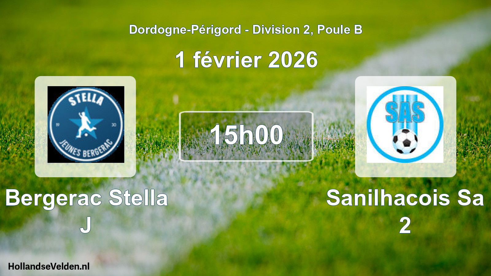 Geplande wedstrijd: Bergerac Stella J - Sanilhacois Sa 2 (1 februari 2026)