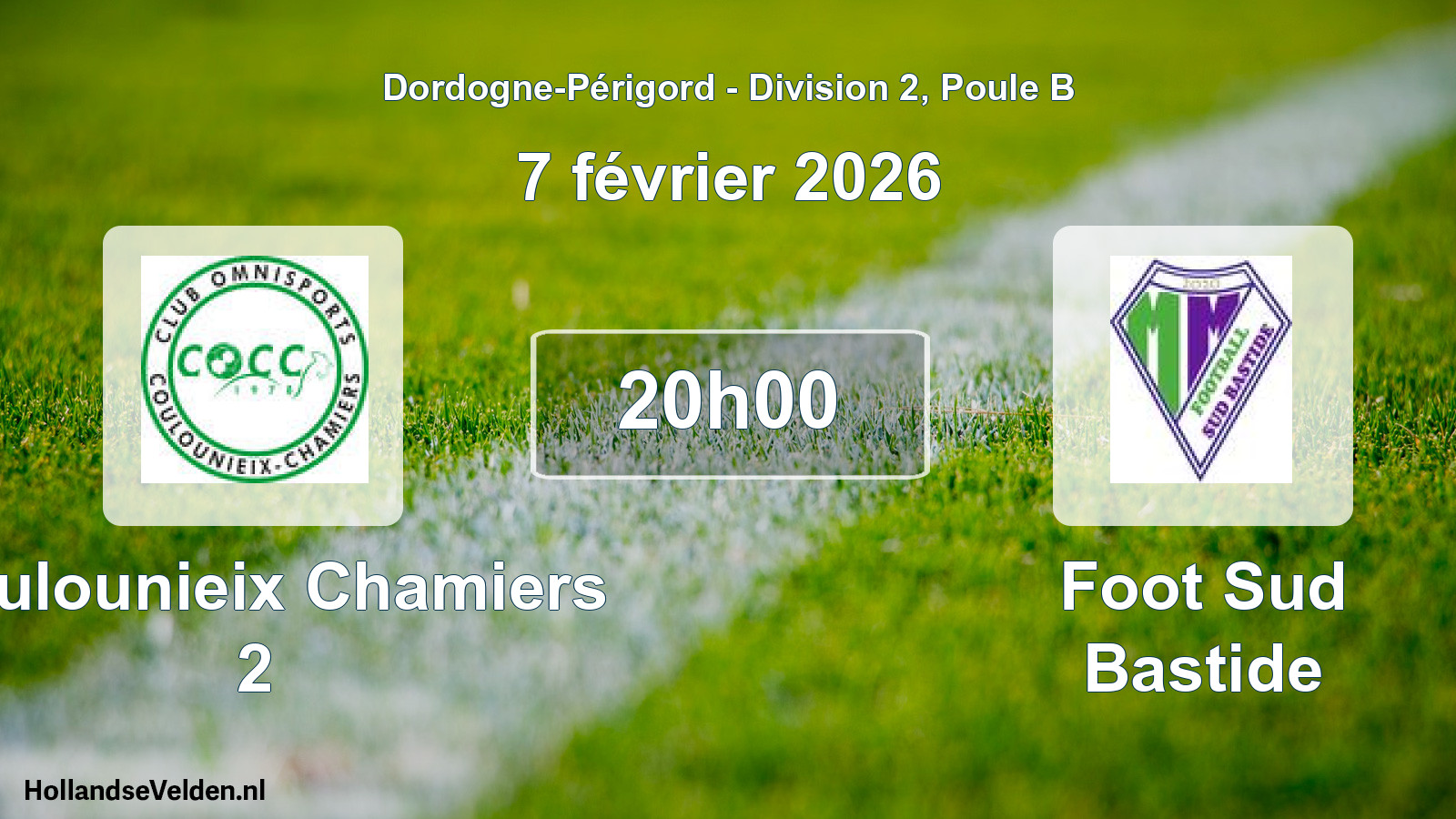 Scheduled Match: Coulounieix Chamiers 2 - Foot Sud Bastide (7 February 2026)