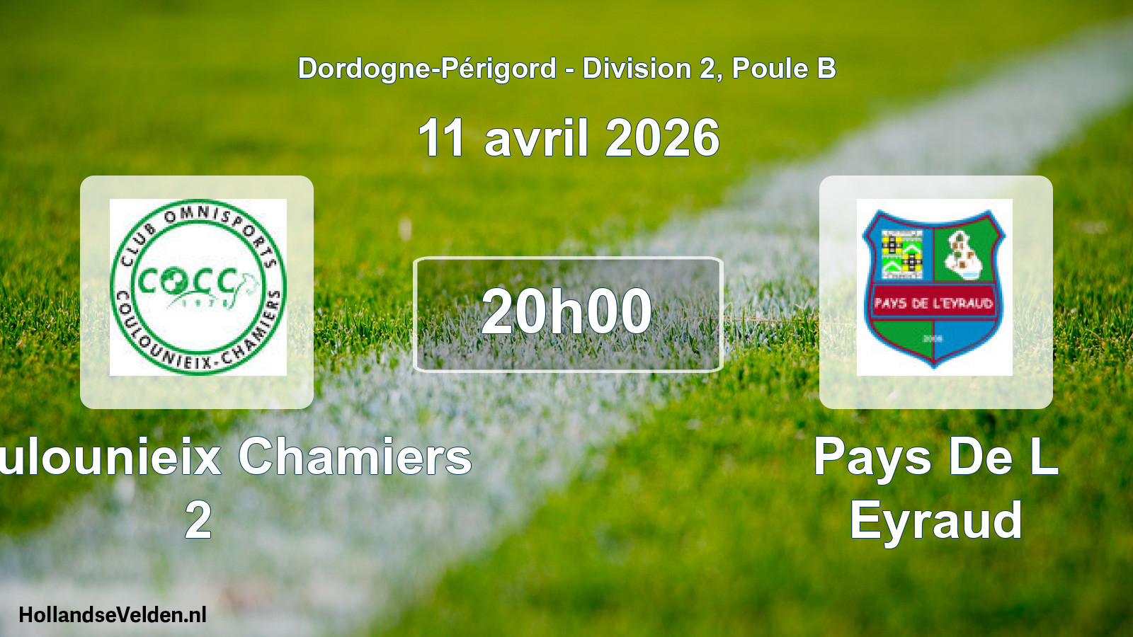 Scheduled Match: Coulounieix Chamiers 2 - Pays De L Eyraud (11 April 2026)