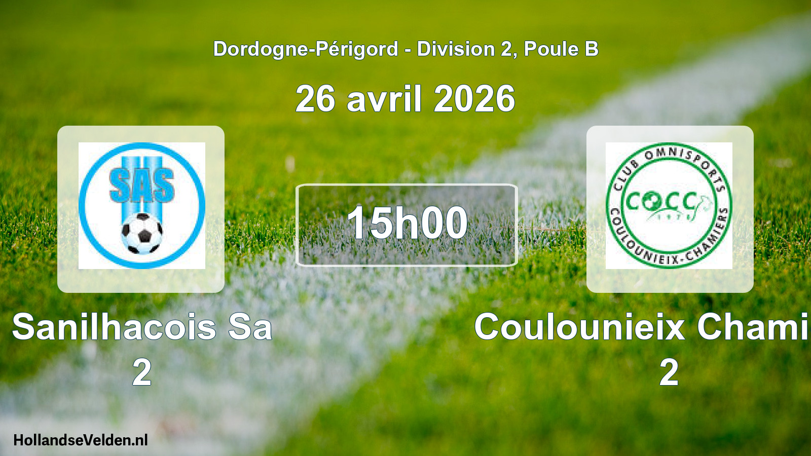 Scheduled Match: Sanilhacois Sa 2 - Coulounieix Chamiers 2 (26 April 2026)
