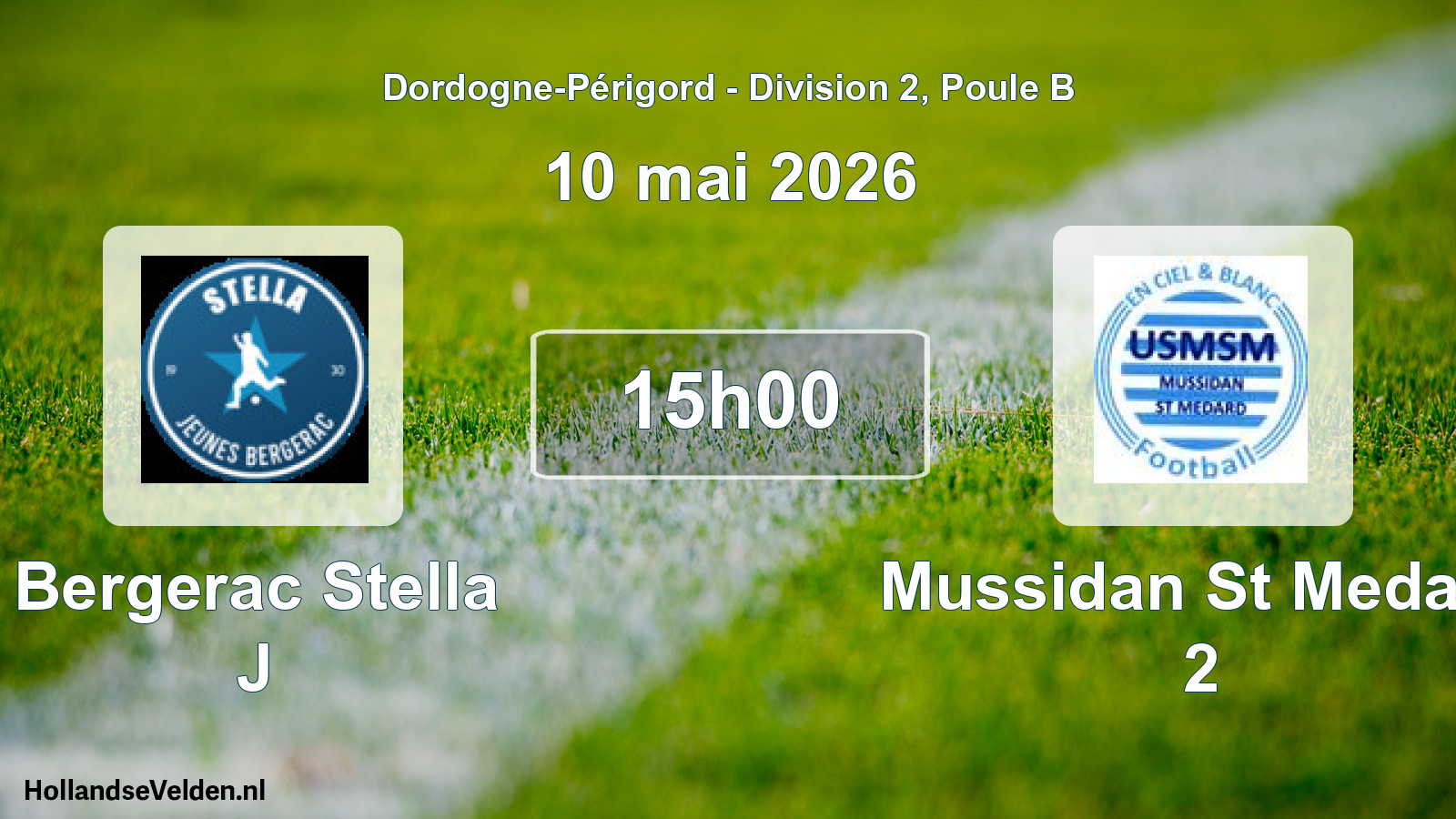 Scheduled Match: Bergerac Stella J - Mussidan St Medard 2 (10 May 2026)