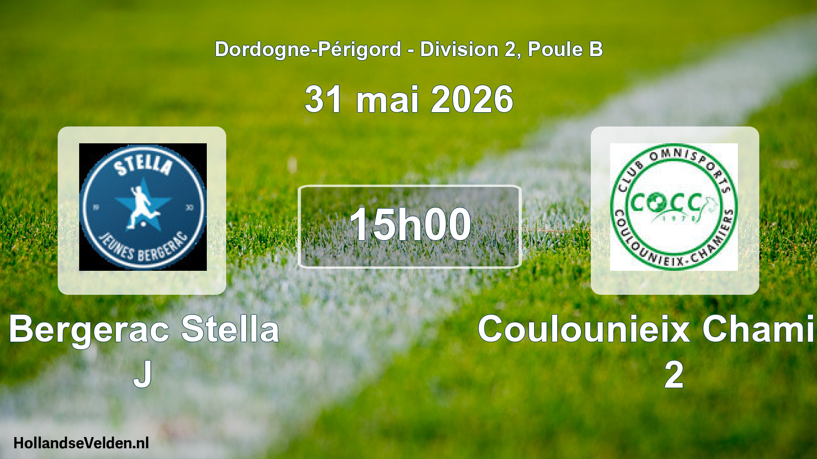 Scheduled Match: Bergerac Stella J - Coulounieix Chamiers 2 (31 May 2026)