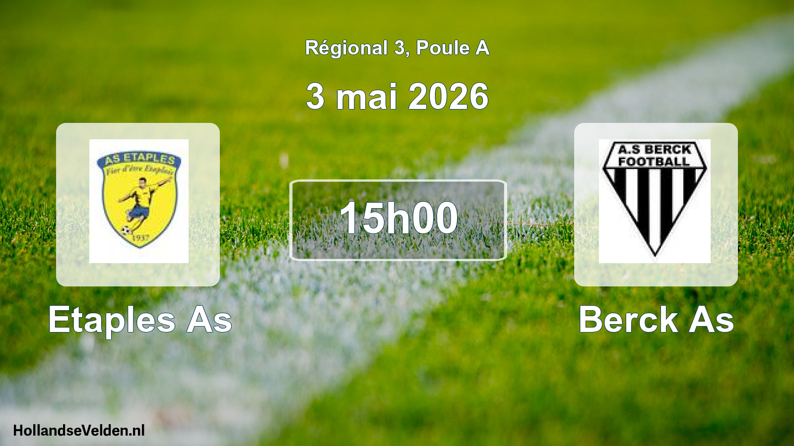 Geplande wedstrijd: Etaples As - Berck As (3 mai 2026)