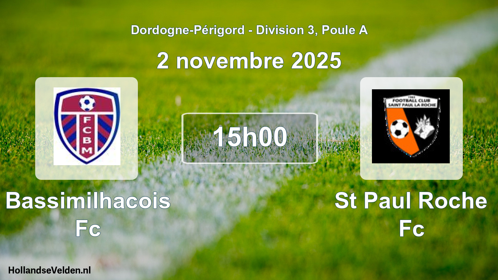 Scheduled Match: Bassimilhacois Fc - St Paul Roche Fc (2 November 2025)