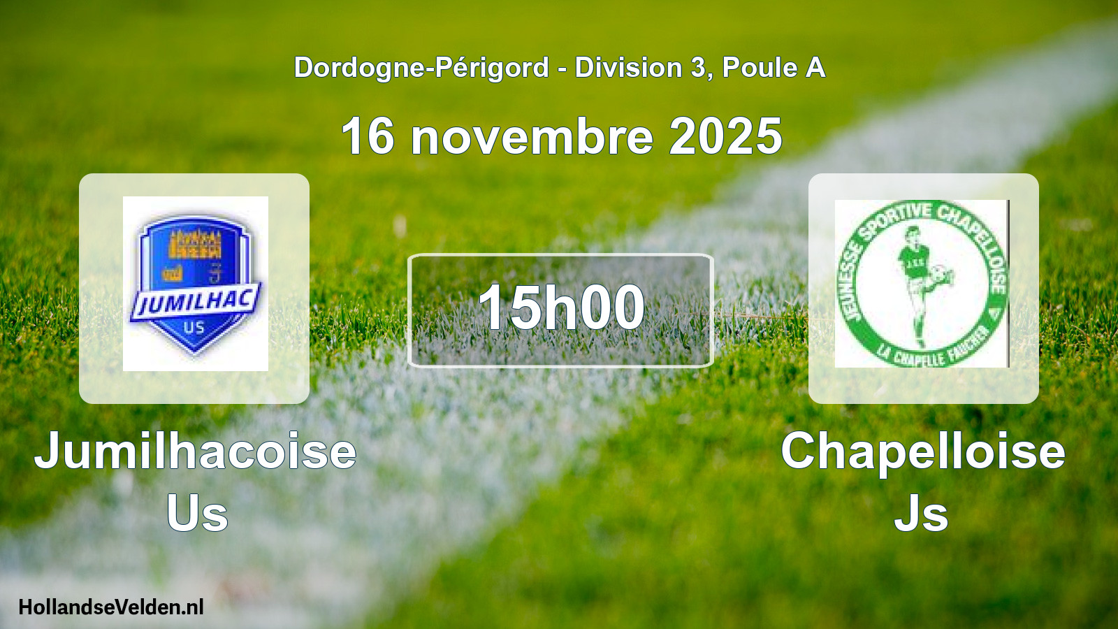 Scheduled Match: Jumilhacoise Us - Chapelloise Js (16 November 2025)