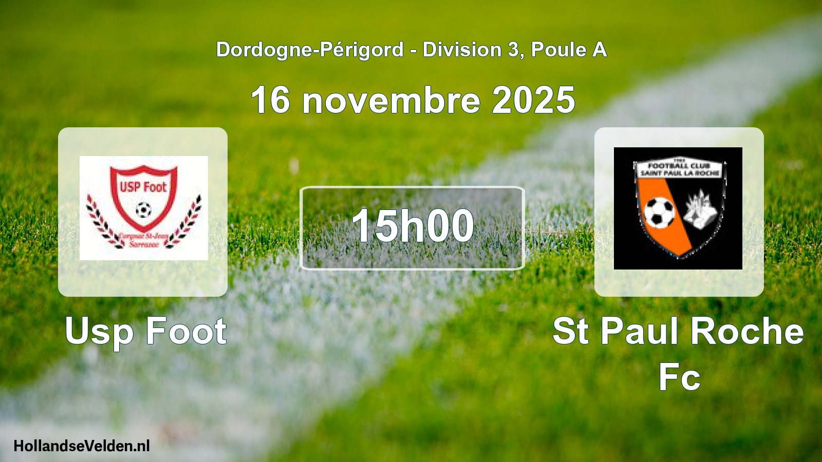 Scheduled Match: Usp Foot - St Paul Roche Fc (16 November 2025)