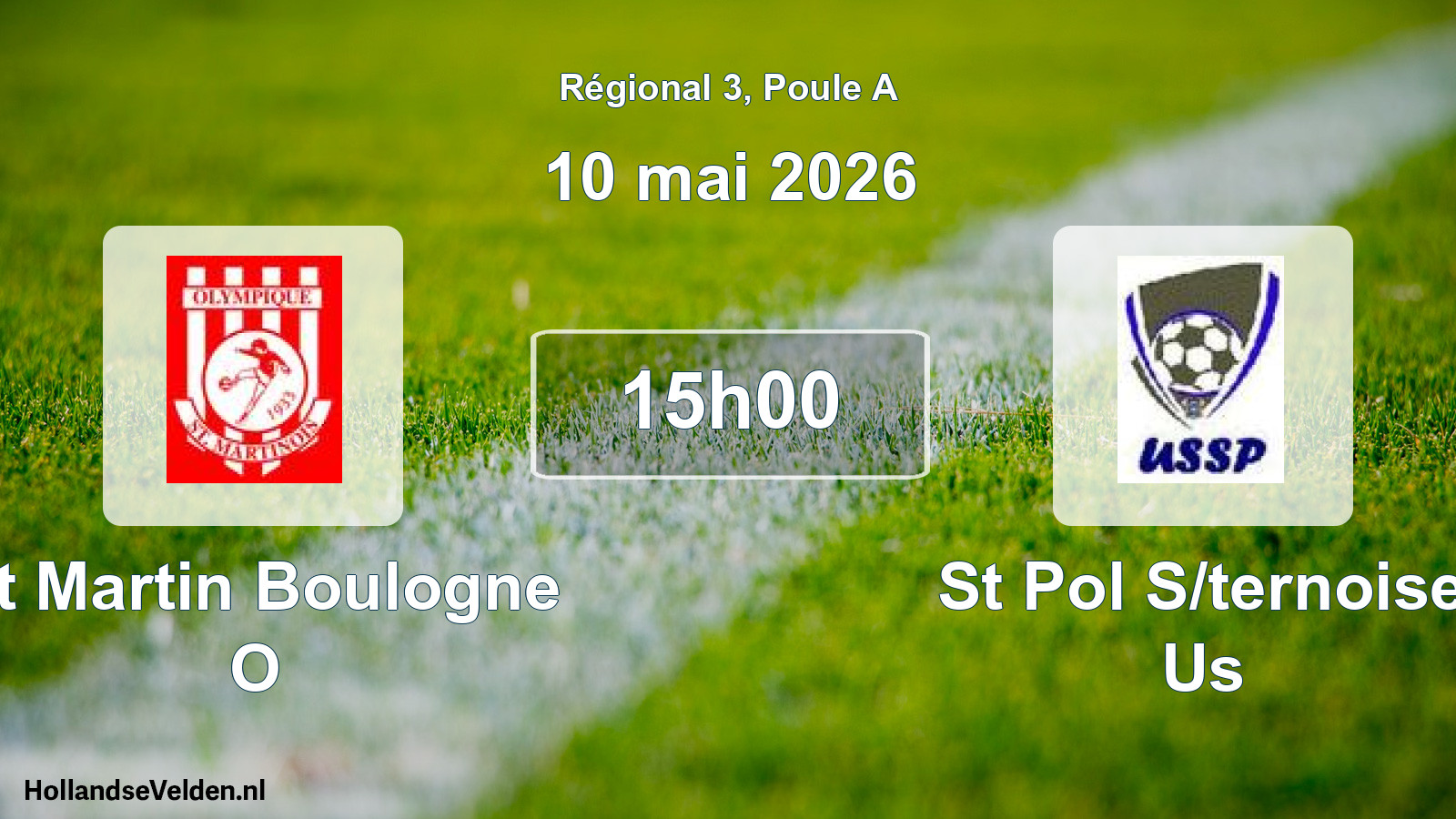 Geplande wedstrijd: St Martin Boulogne O - St Pol S/ternoise Us (10 mei 2026)
