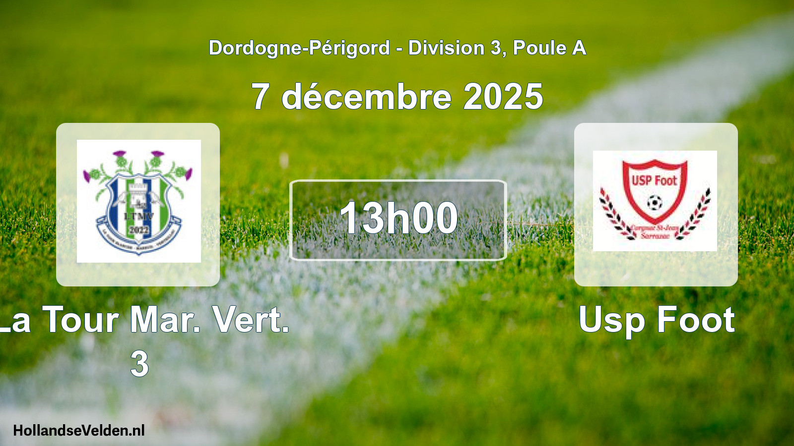 Scheduled Match: La Tour Mar. Vert. 3 - Usp Foot (7 December 2025)