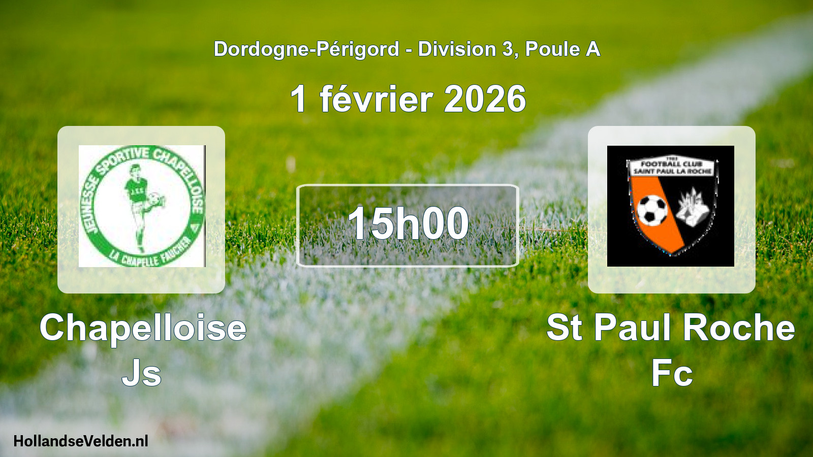 Scheduled Match: Chapelloise Js - St Paul Roche Fc (1 February 2026)