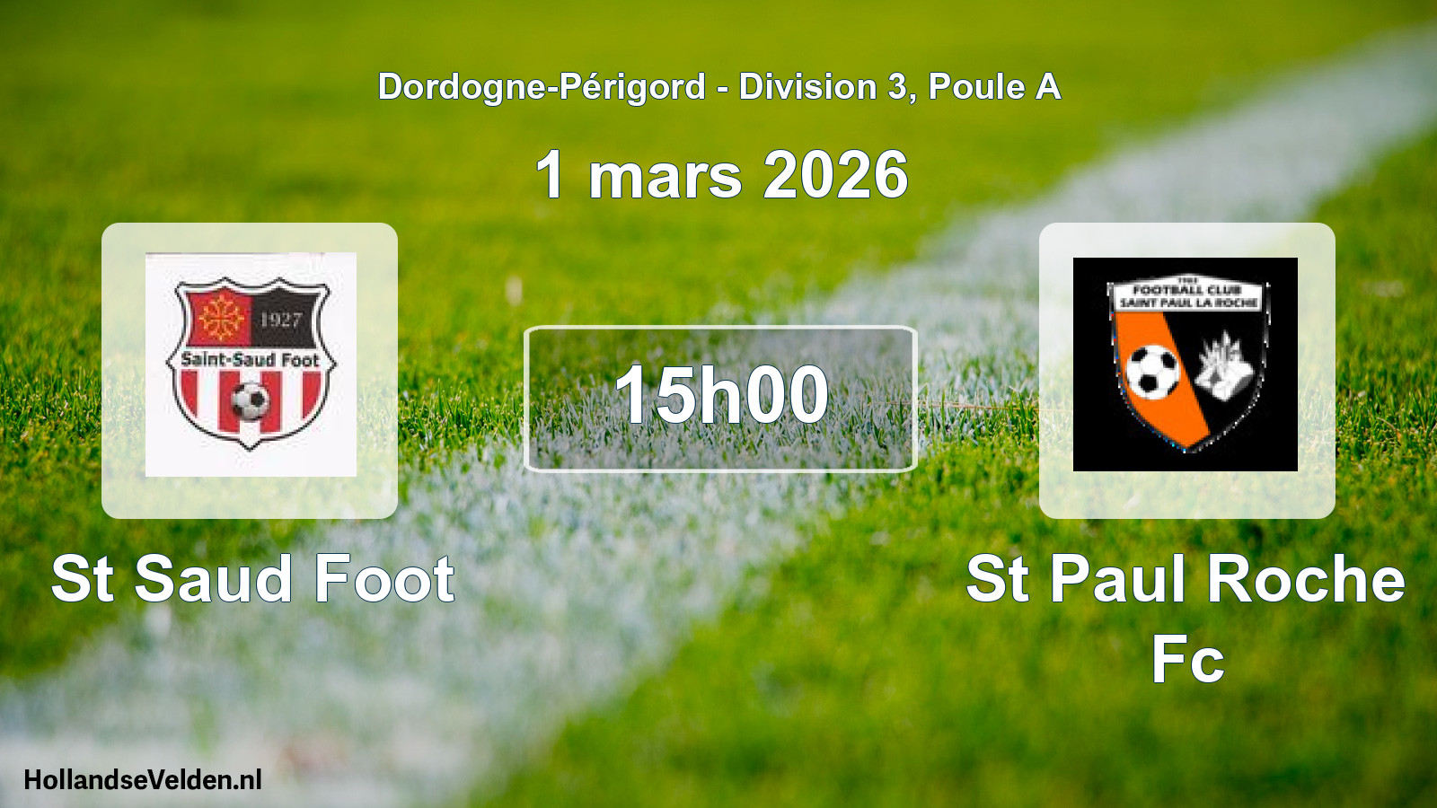 Scheduled Match: St Saud Foot - St Paul Roche Fc (1 March 2026)