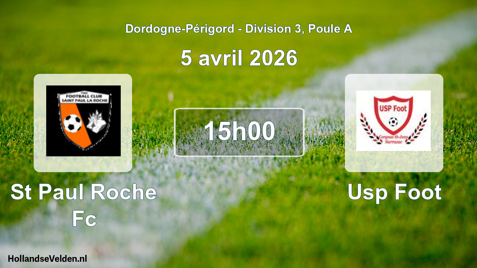 Scheduled Match: St Paul Roche Fc - Usp Foot (5 April 2026)