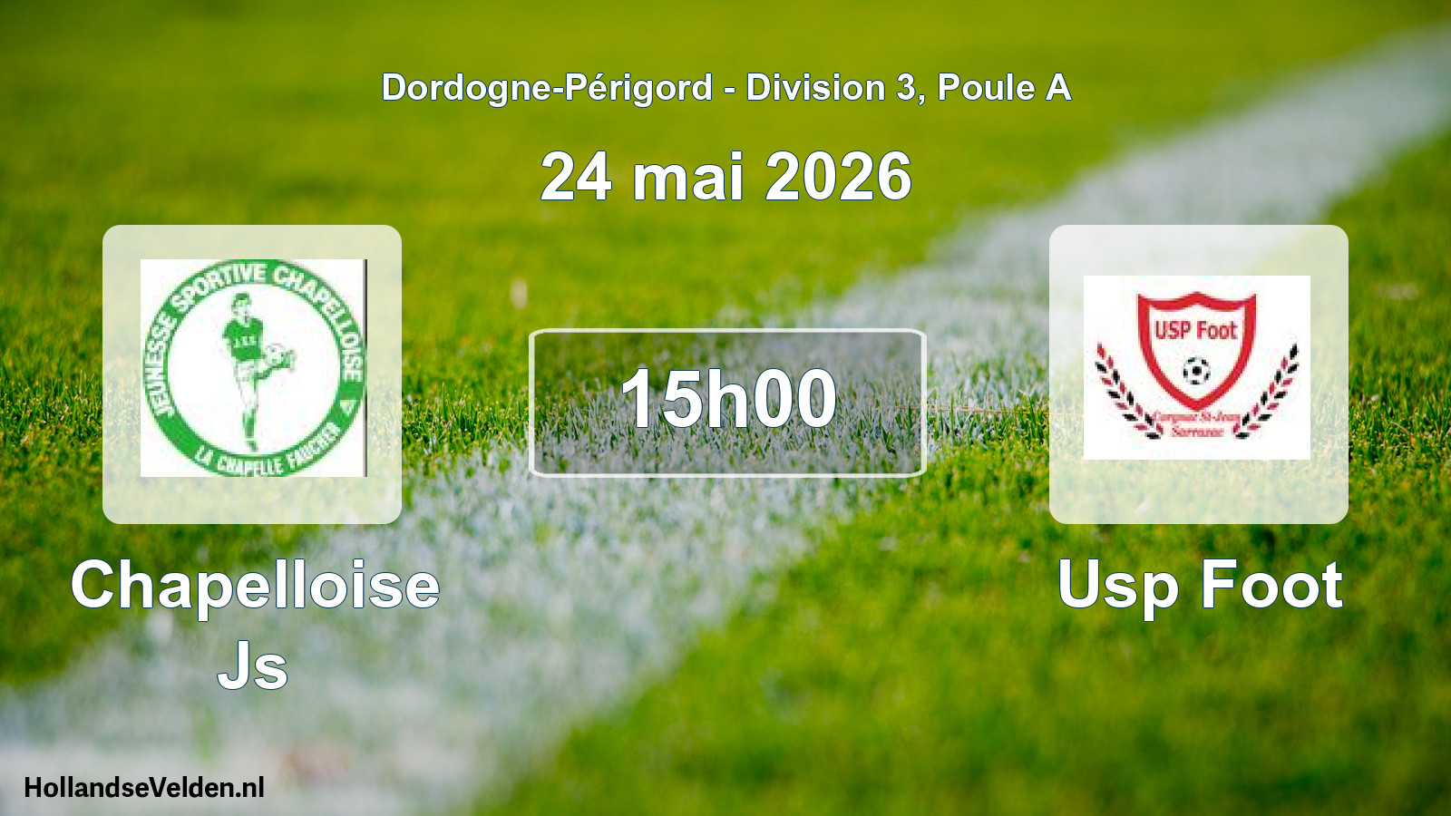 Geplande wedstrijd: Chapelloise Js - Usp Foot (24 mai 2026)
