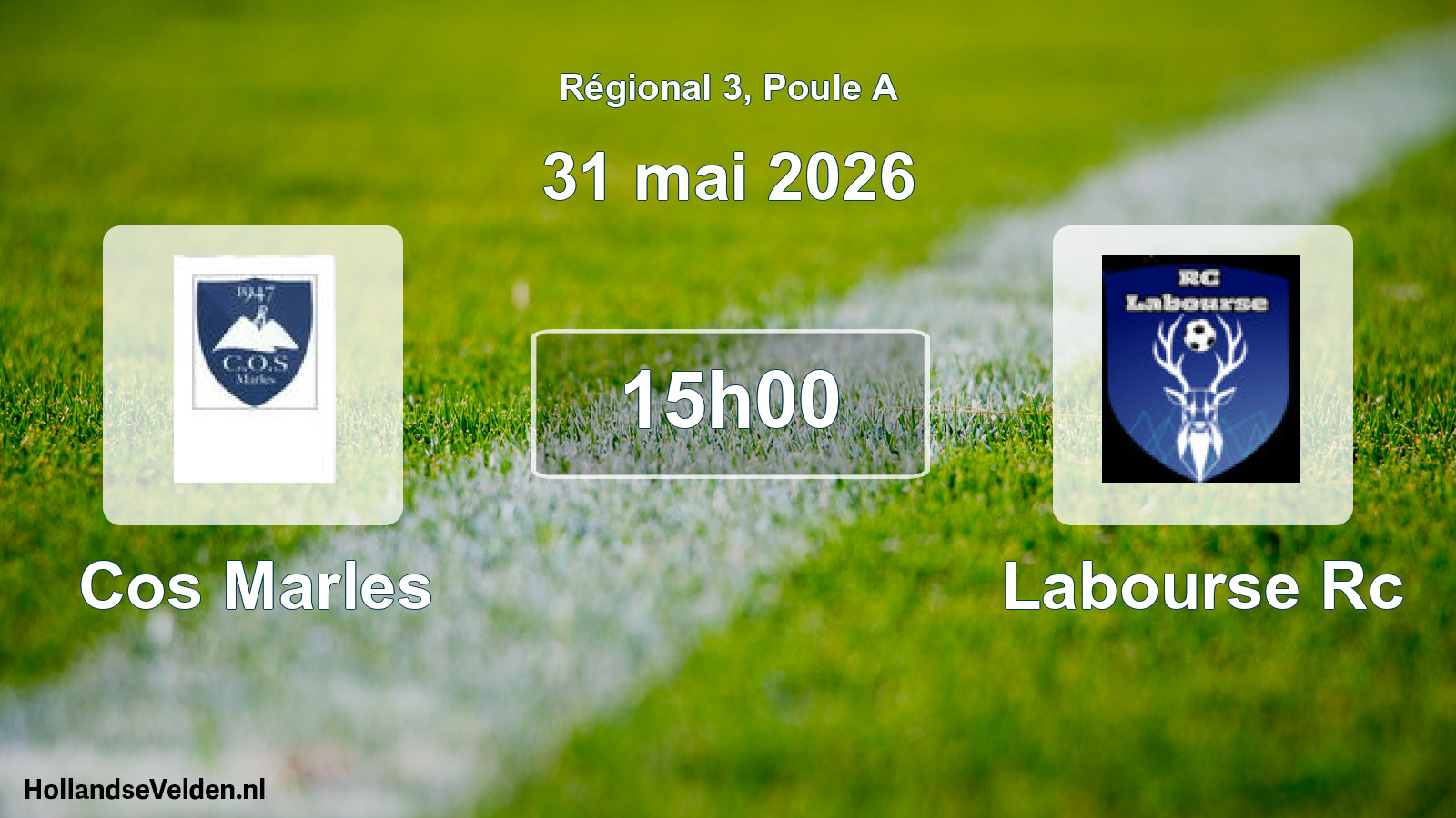 Geplande wedstrijd: Cos Marles - Labourse Rc (31 mei 2026)
