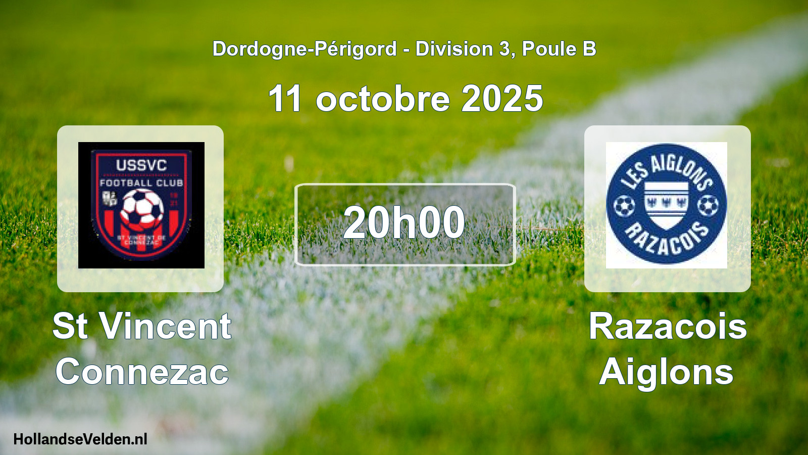 Geplande wedstrijd: St Vincent Connezac - Razacois Aiglons (11 octobre 2025)