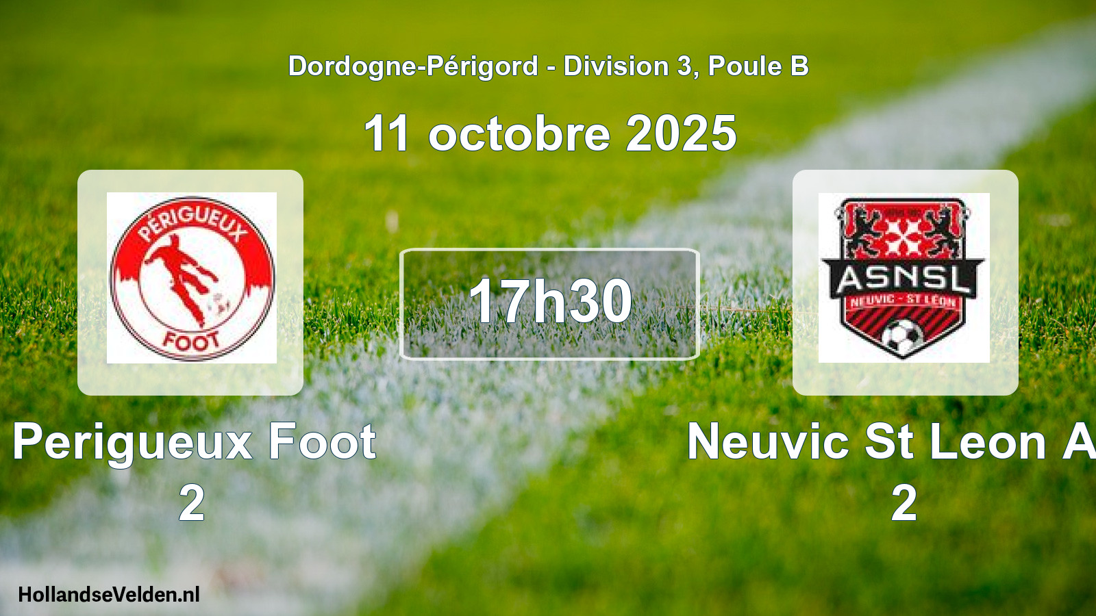 Geplande wedstrijd: Perigueux Foot 2 - Neuvic St Leon As 2 (11 octobre 2025)