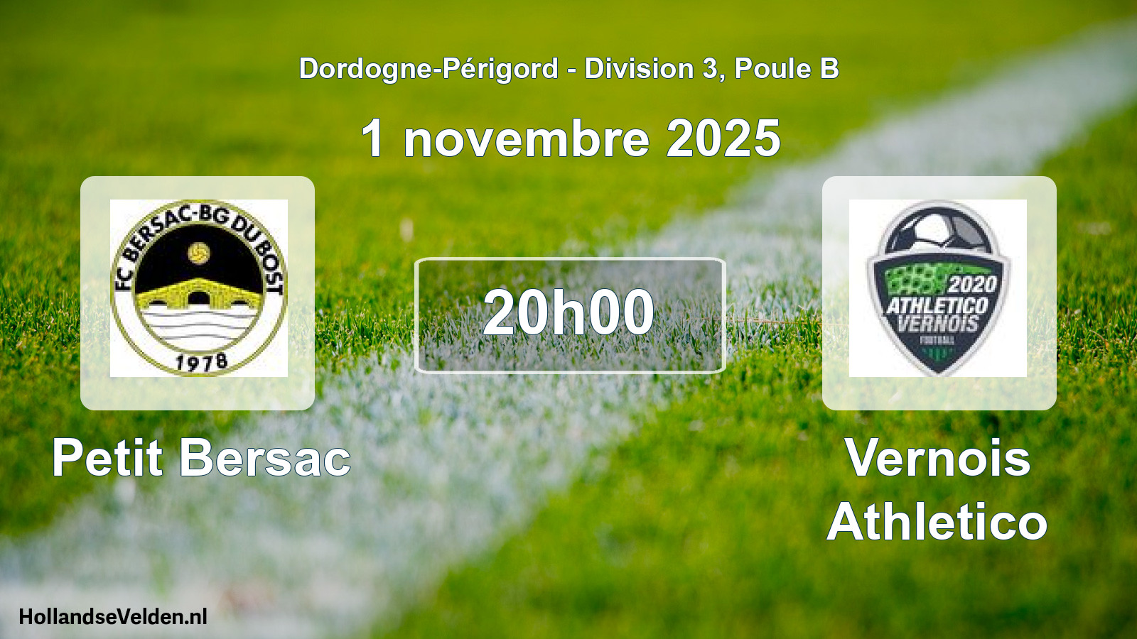 Geplande wedstrijd: Petit Bersac - Vernois Athletico (1 novembre 2025)