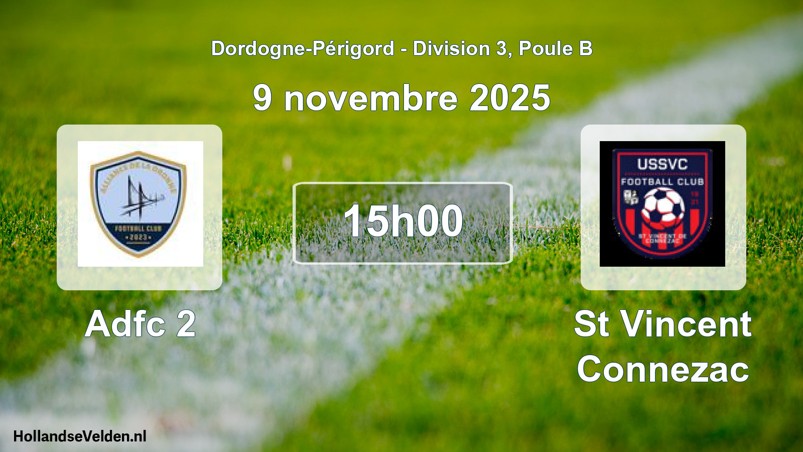 Geplande wedstrijd: Adfc 2 - St Vincent Connezac (9 november 2025)