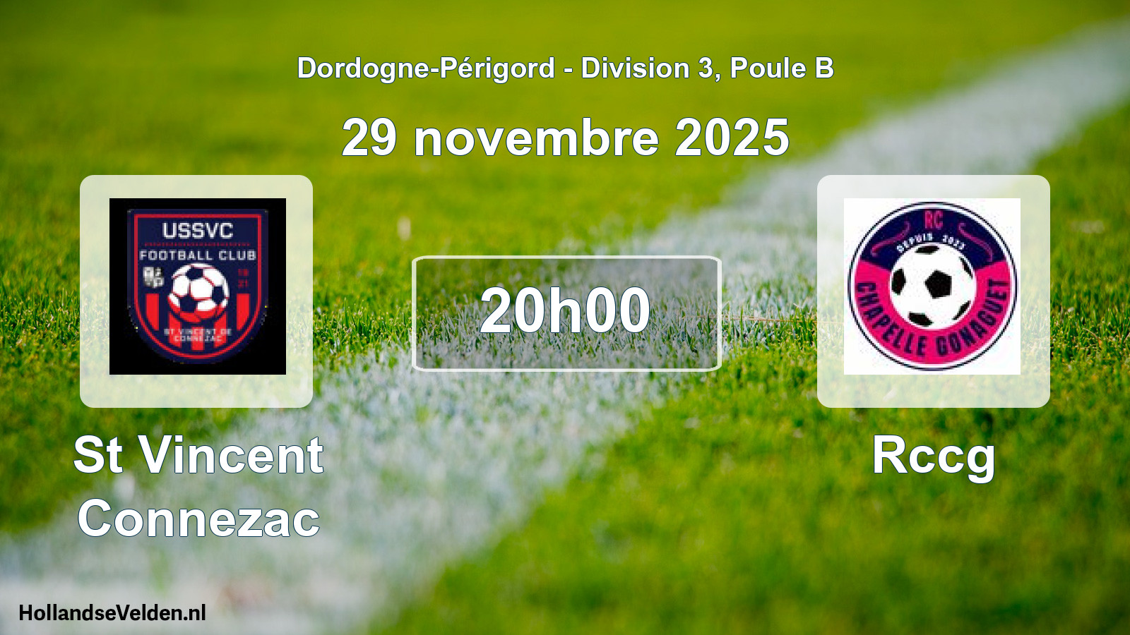 Geplande wedstrijd: St Vincent Connezac - Rccg (29 novembre 2025)