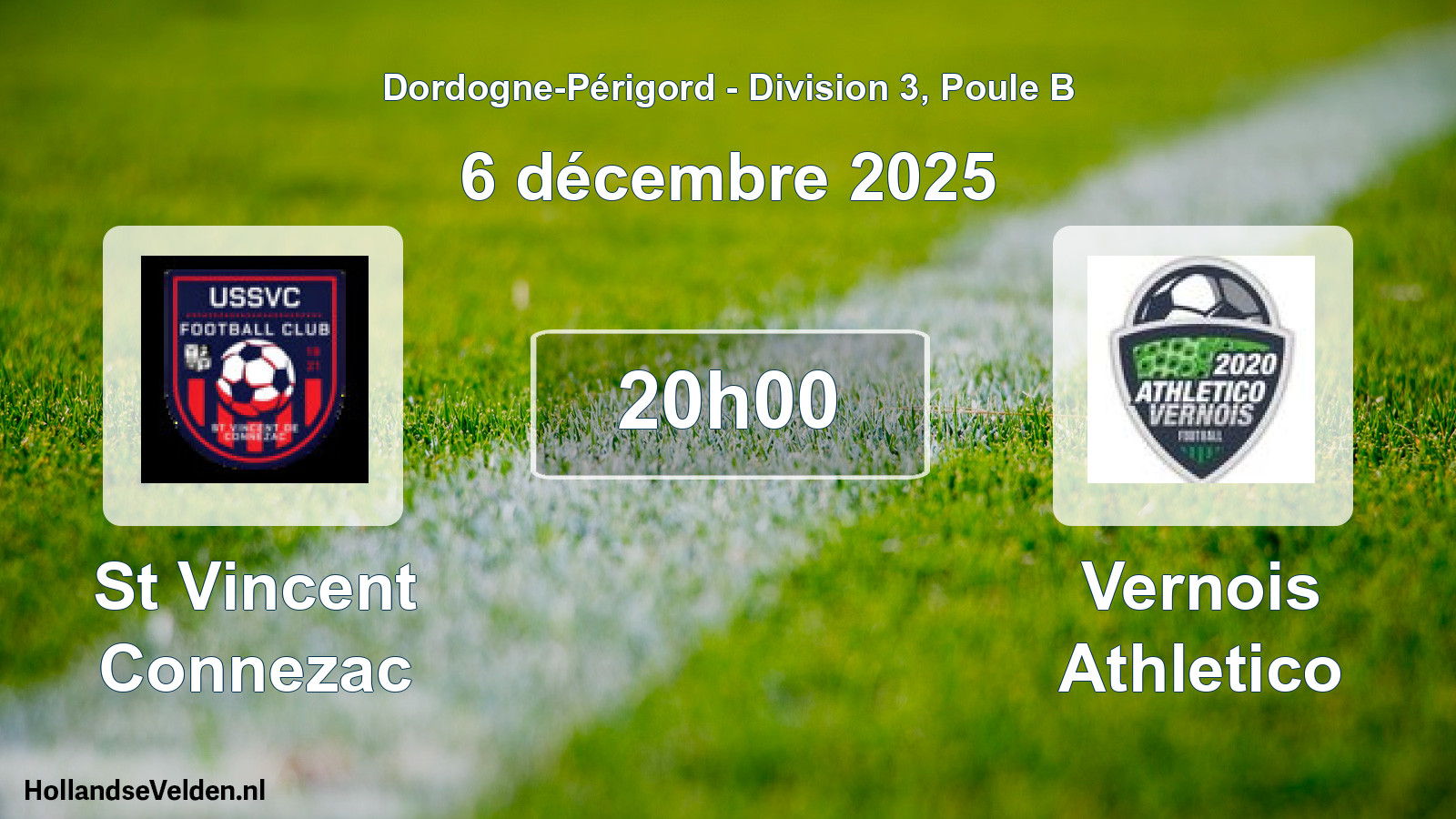Scheduled Match: St Vincent Connezac - Vernois Athletico (6 December 2025)