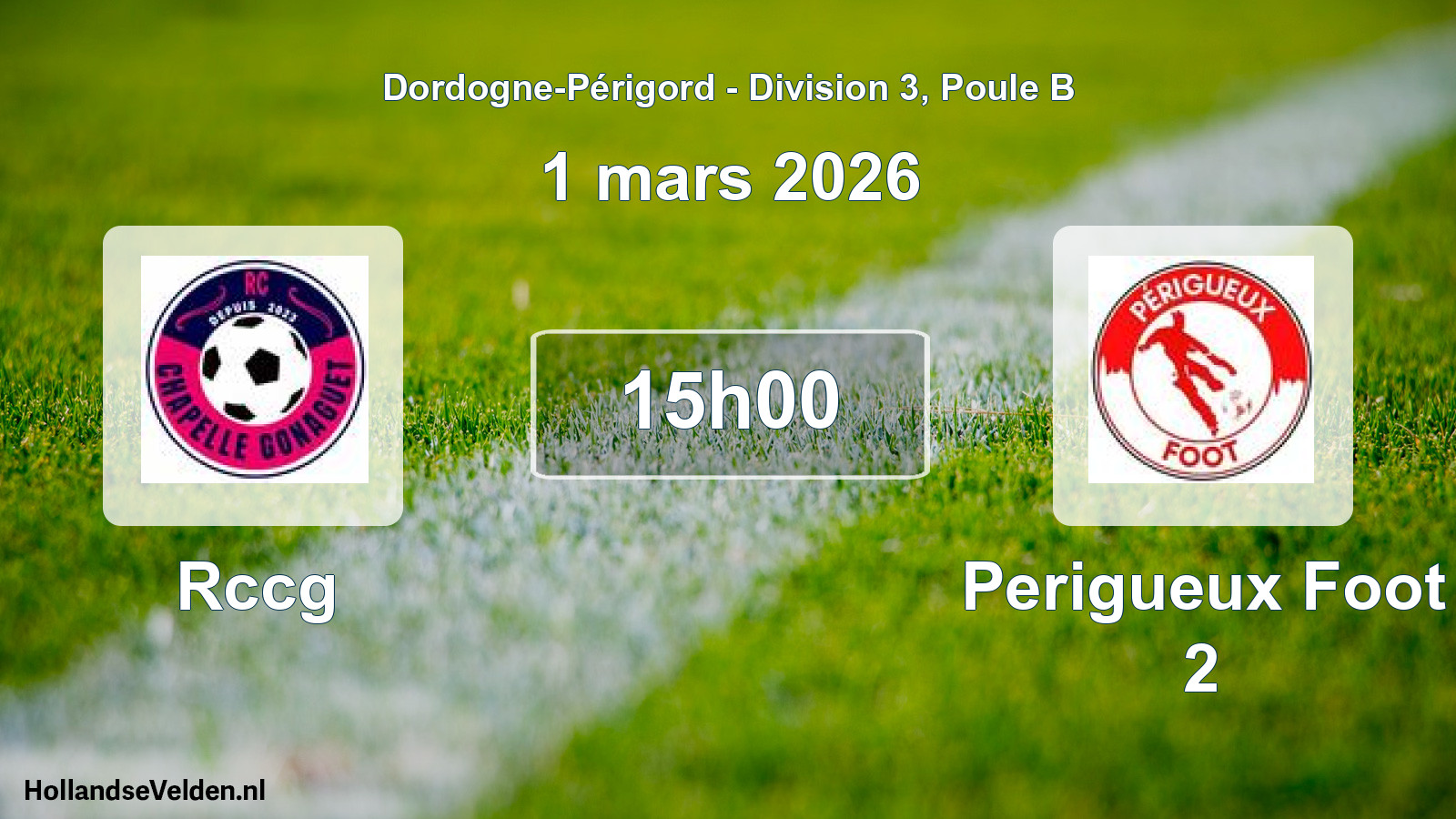 Scheduled Match: Rccg - Perigueux Foot 2 (1 March 2026)