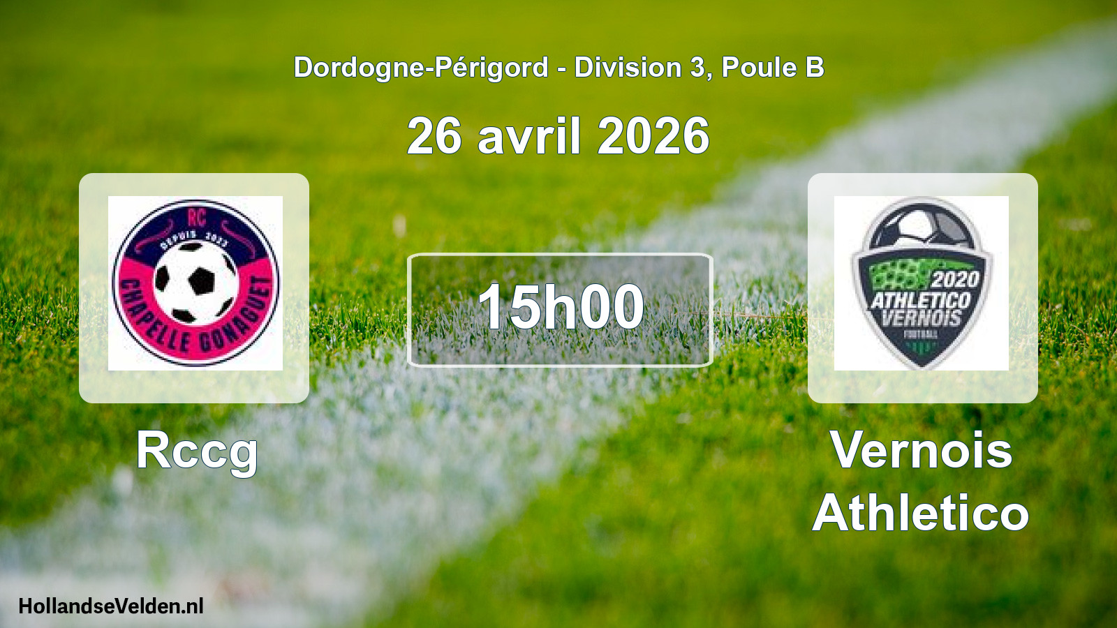 Scheduled Match: Rccg - Vernois Athletico (26 April 2026)