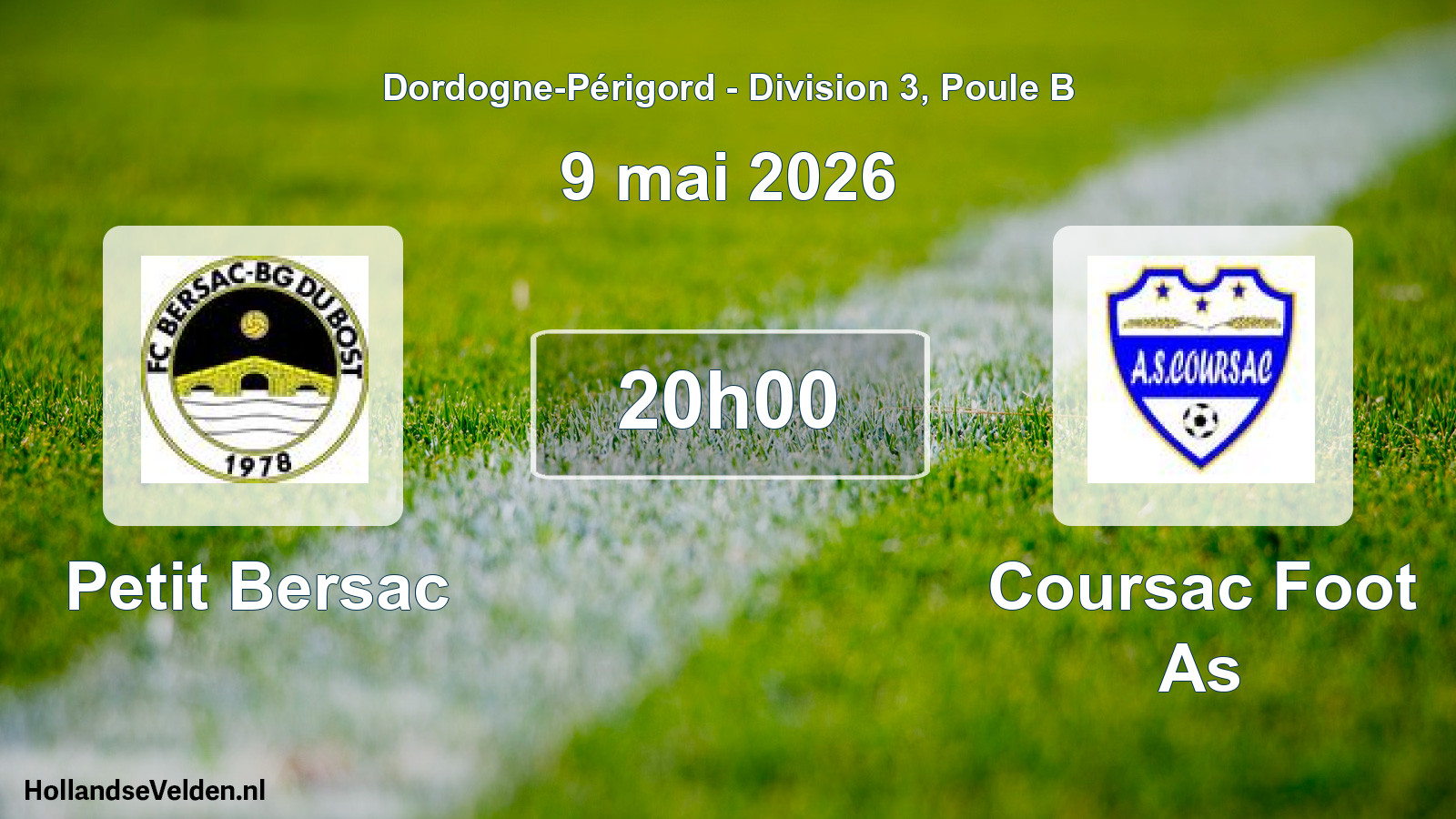 Scheduled Match: Petit Bersac - Coursac Foot As (9 May 2026)