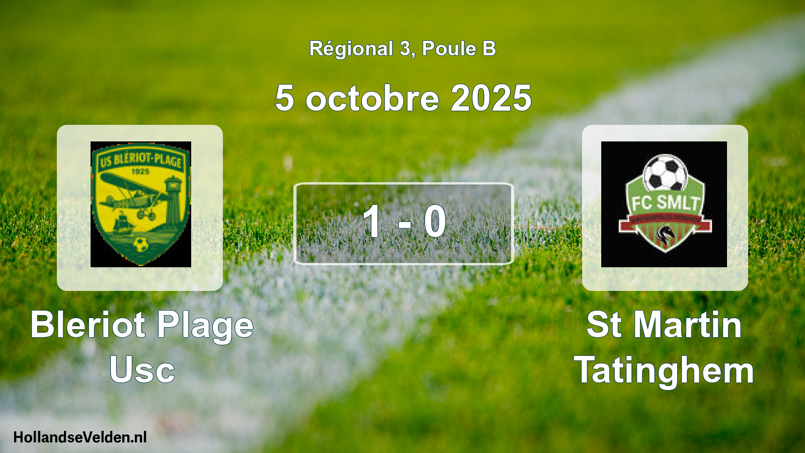 Gespeelde wedstrijd: Bleriot Plage Usc - St Martin Tatinghem 1 - 0 (5 octobre 2025)