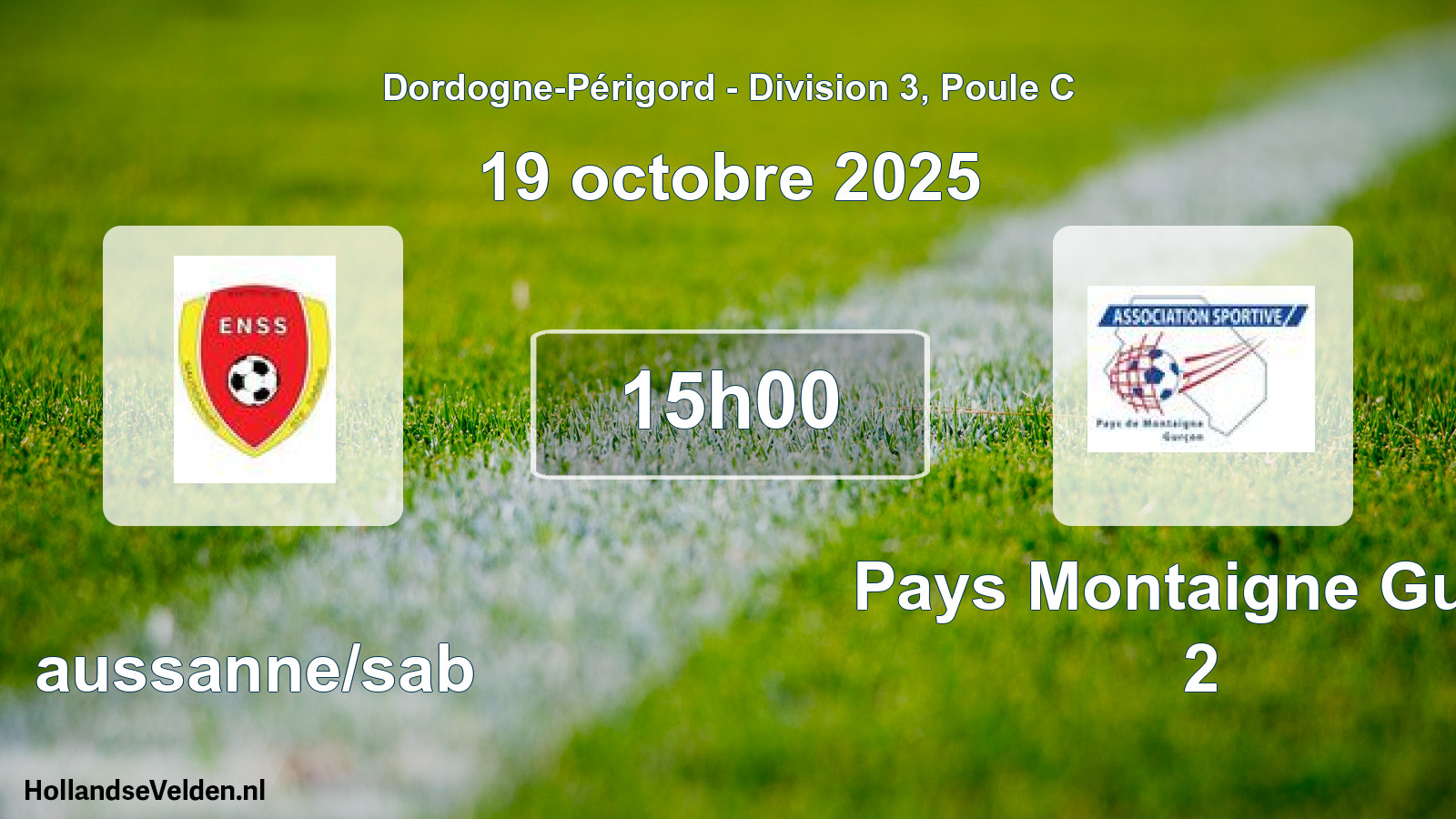 Scheduled Match: Naussanne/sab - Pays Montaigne Gurc. 2 (19 October 2025)