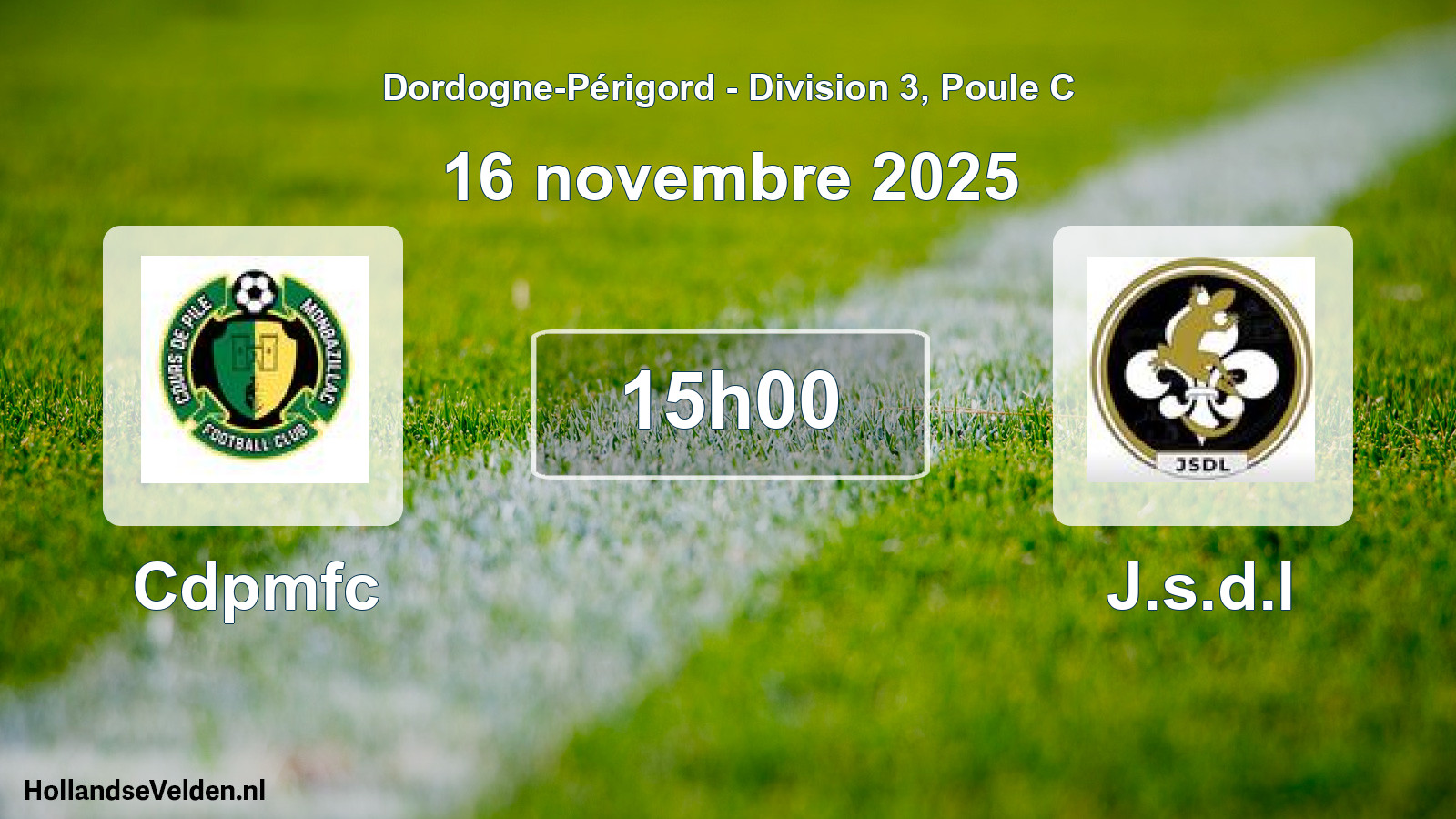 Geplande wedstrijd: Cdpmfc - J.s.d.l (16 november 2025)