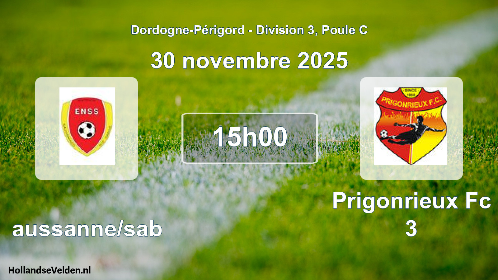 Scheduled Match: Naussanne/sab - Prigonrieux Fc 3 (30 November 2025)