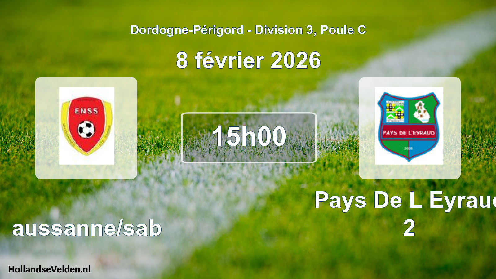 Scheduled Match: Naussanne/sab - Pays De L Eyraud 2 (8 February 2026)