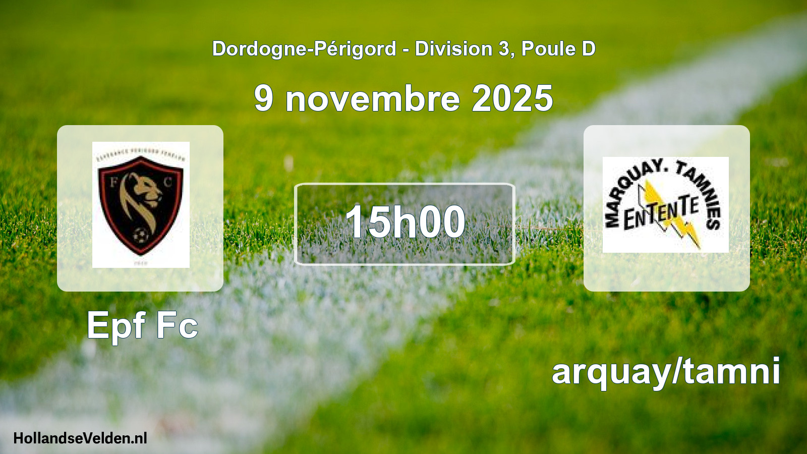 Geplande wedstrijd: Epf Fc - Marquay/tamni (9 novembre 2025)