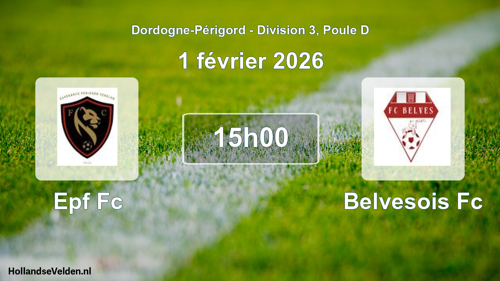 Geplande wedstrijd: Epf Fc - Belvesois Fc (1 février 2026)