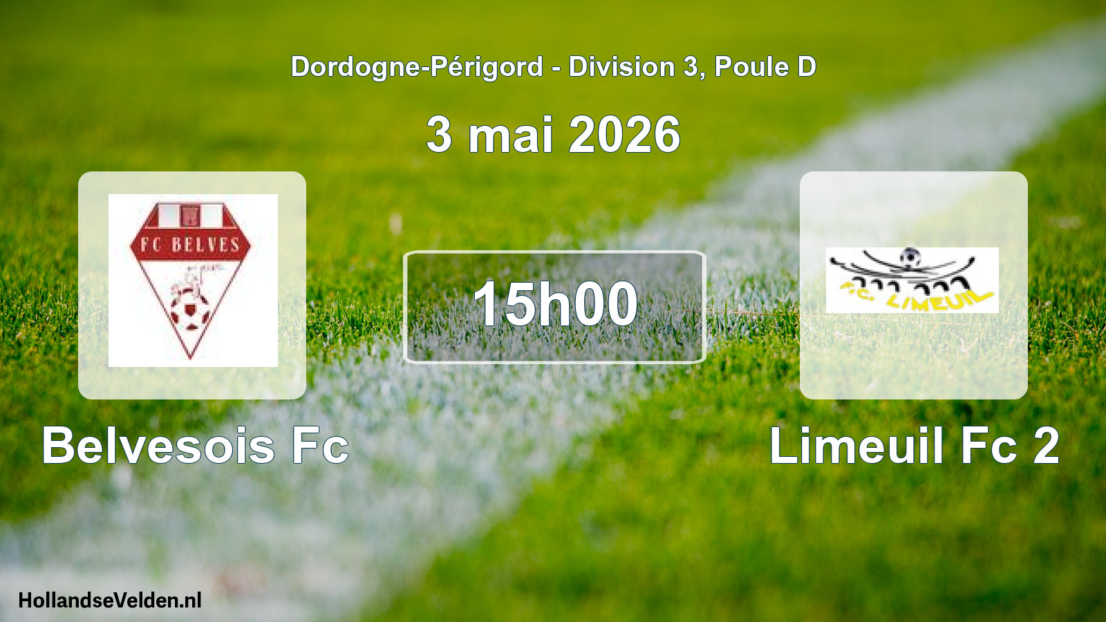 Geplande wedstrijd: Belvesois Fc - Limeuil Fc 2 (3 mai 2026)