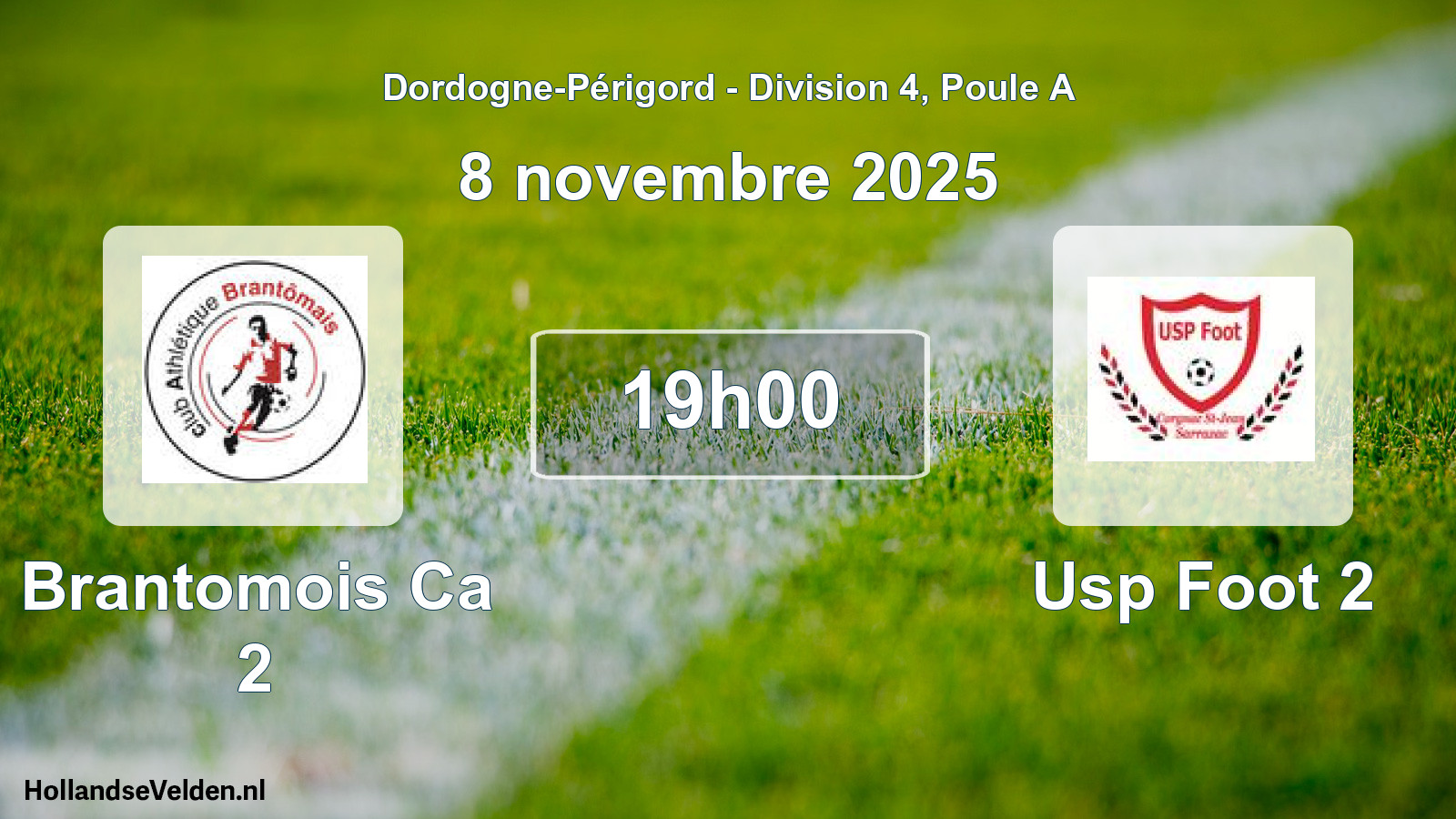 Geplande wedstrijd: Brantomois Ca 2 - Usp Foot 2 (8 novembre 2025)
