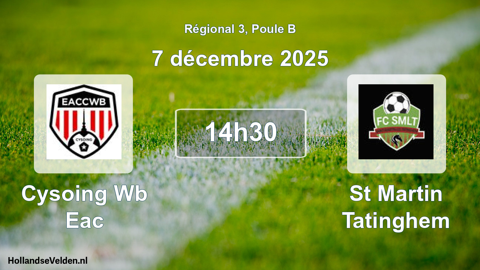 Scheduled Match: Cysoing Wb Eac - St Martin Tatinghem (7 December 2025)