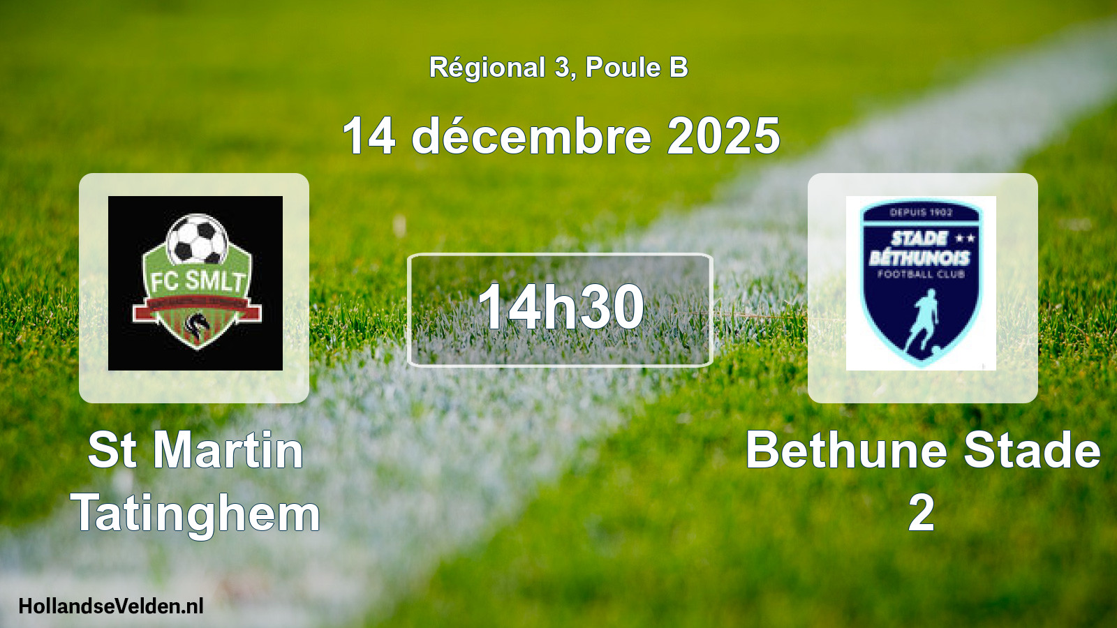 Geplande wedstrijd: St Martin Tatinghem - Bethune Stade 2 (14 december 2025)