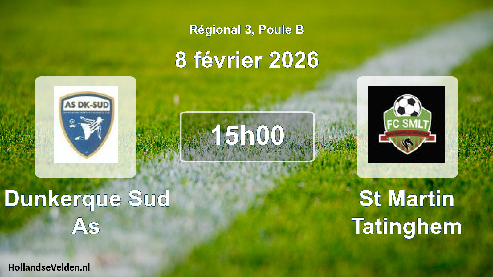 Geplande wedstrijd: Dunkerque Sud As - St Martin Tatinghem (8 février 2026)