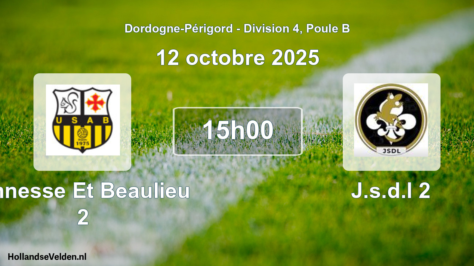 Geplande wedstrijd: Annesse Et Beaulieu 2 - J.s.d.l 2 (12 octobre 2025)