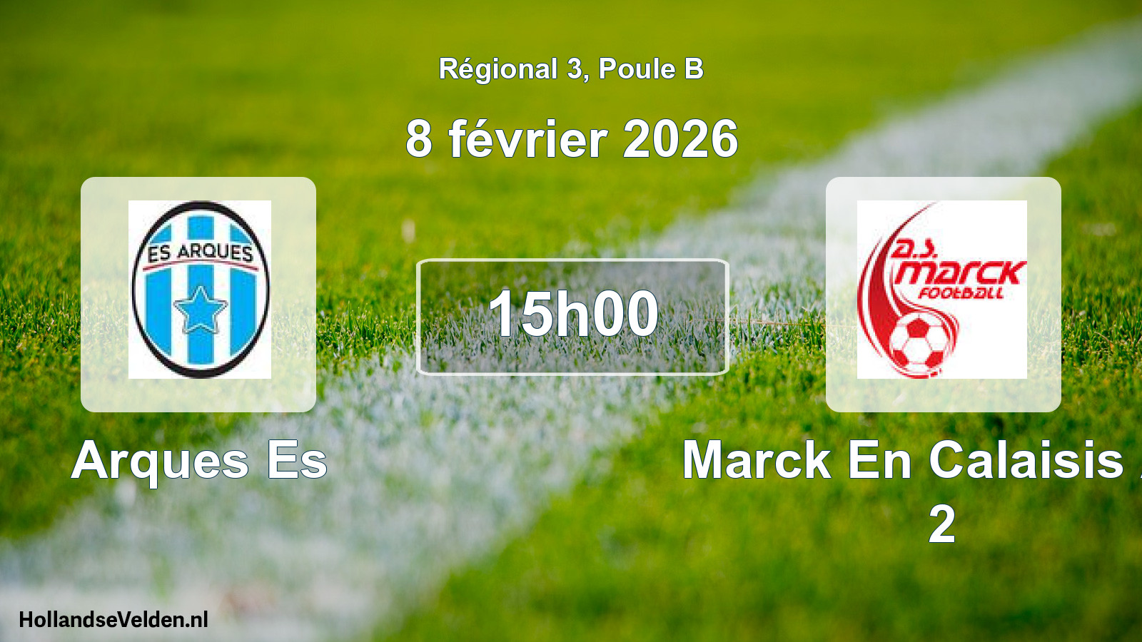 Geplande wedstrijd: Arques Es - Marck En Calaisis As 2 (8 februari 2026)