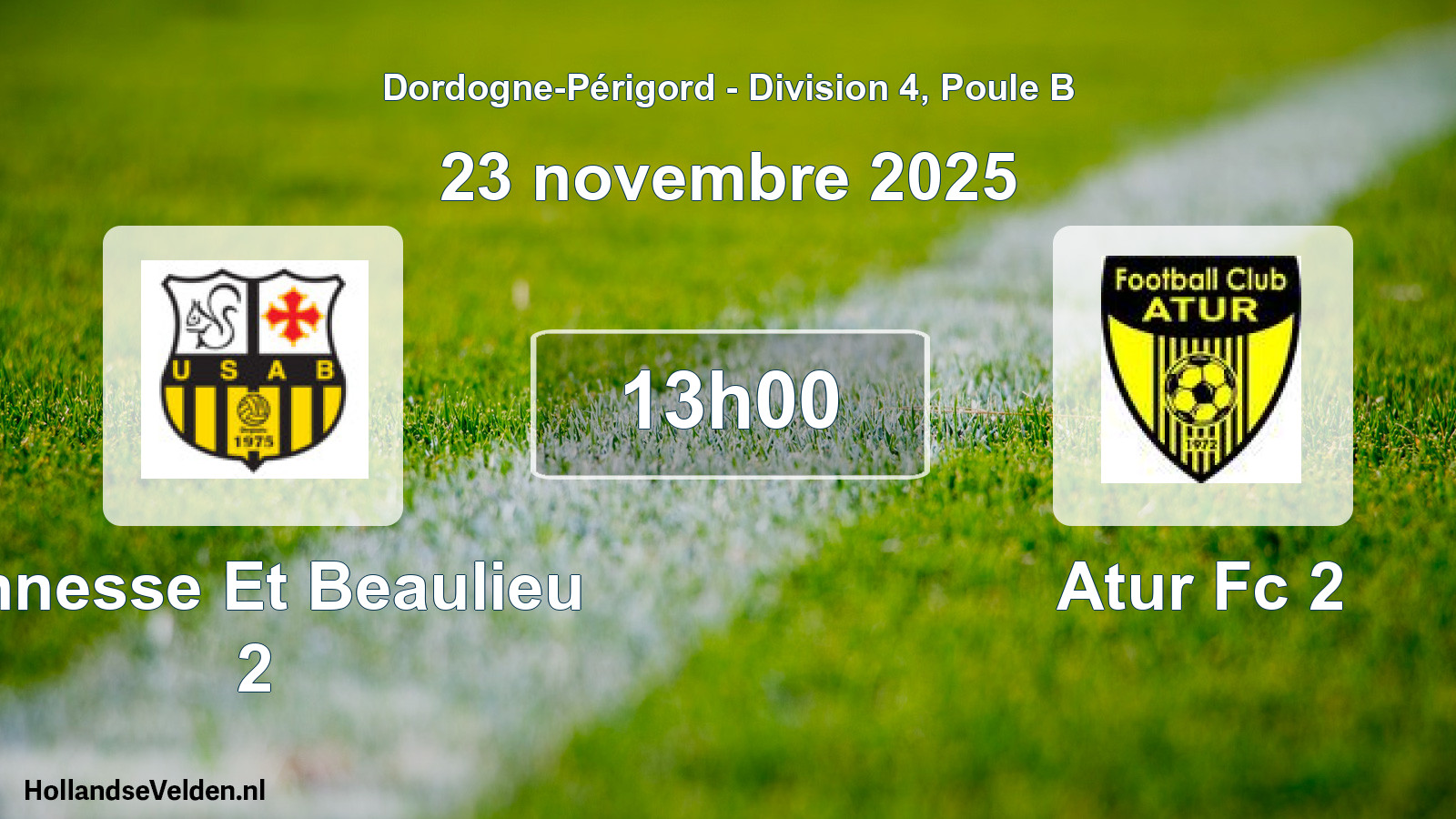 Geplande wedstrijd: Annesse Et Beaulieu 2 - Atur Fc 2 (23 novembre 2025)