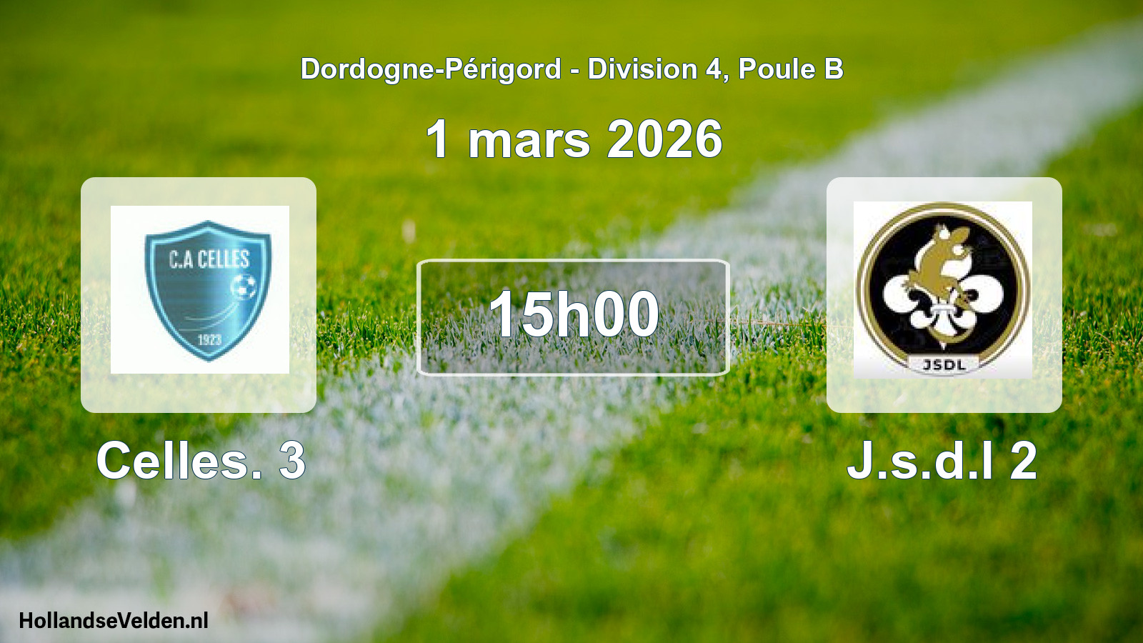 Geplande wedstrijd: Celles. 3 - J.s.d.l 2 (1 mars 2026)
