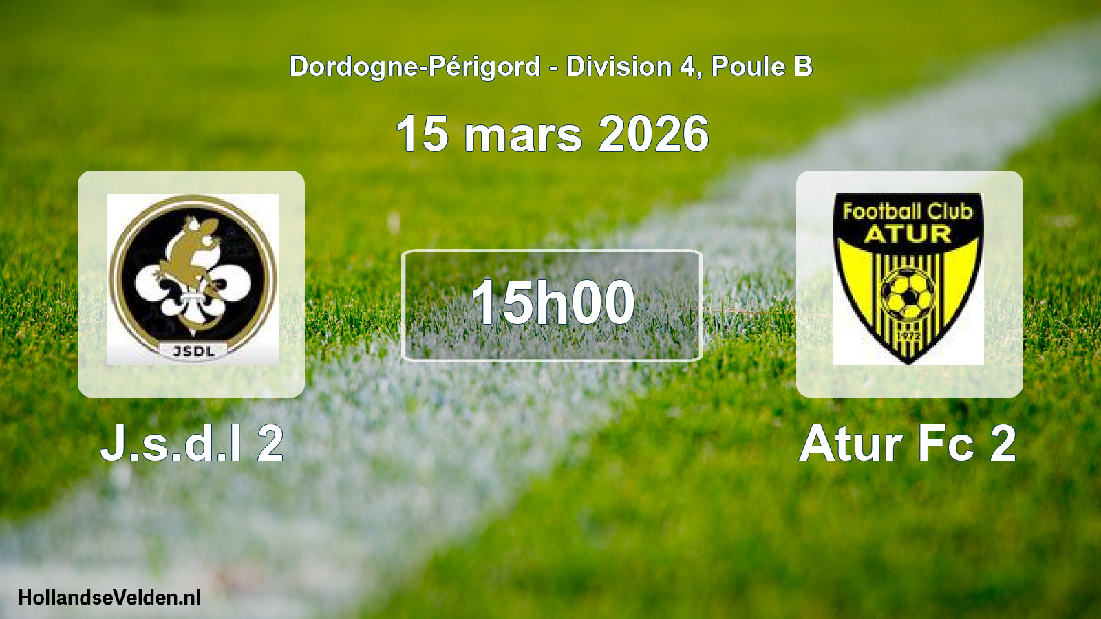 Geplande wedstrijd: J.s.d.l 2 - Atur Fc 2 (15 maart 2026)