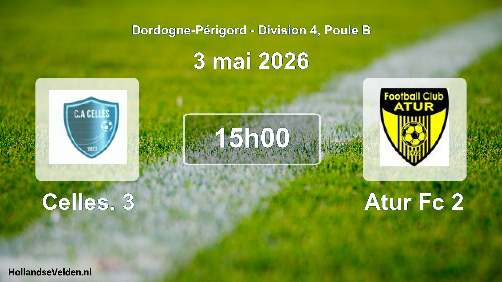 Geplande wedstrijd: Celles. 3 - Atur Fc 2 (3 mei 2026)