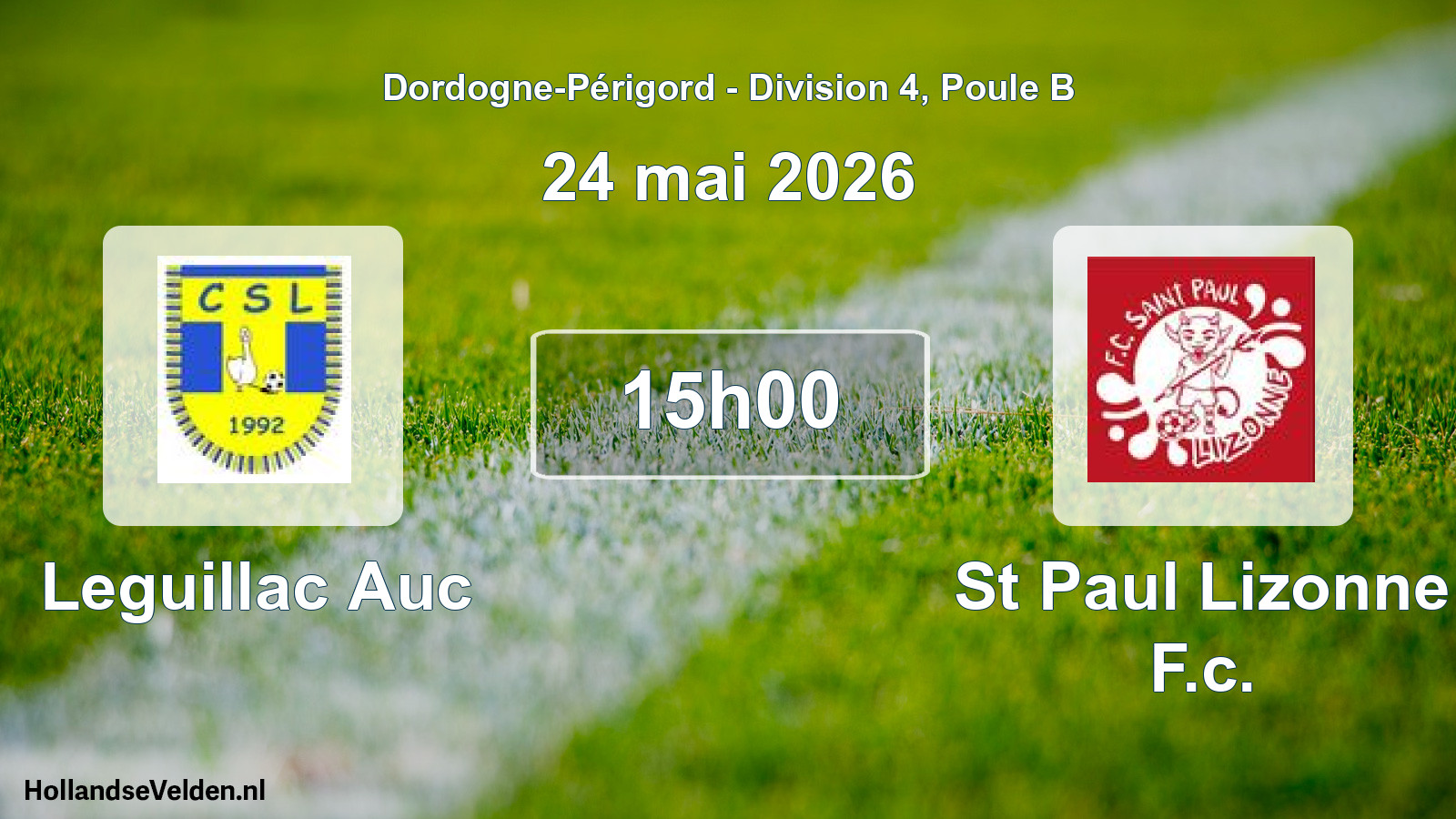 Scheduled Match: Leguillac Auc - St Paul Lizonne F.c. (24 May 2026)